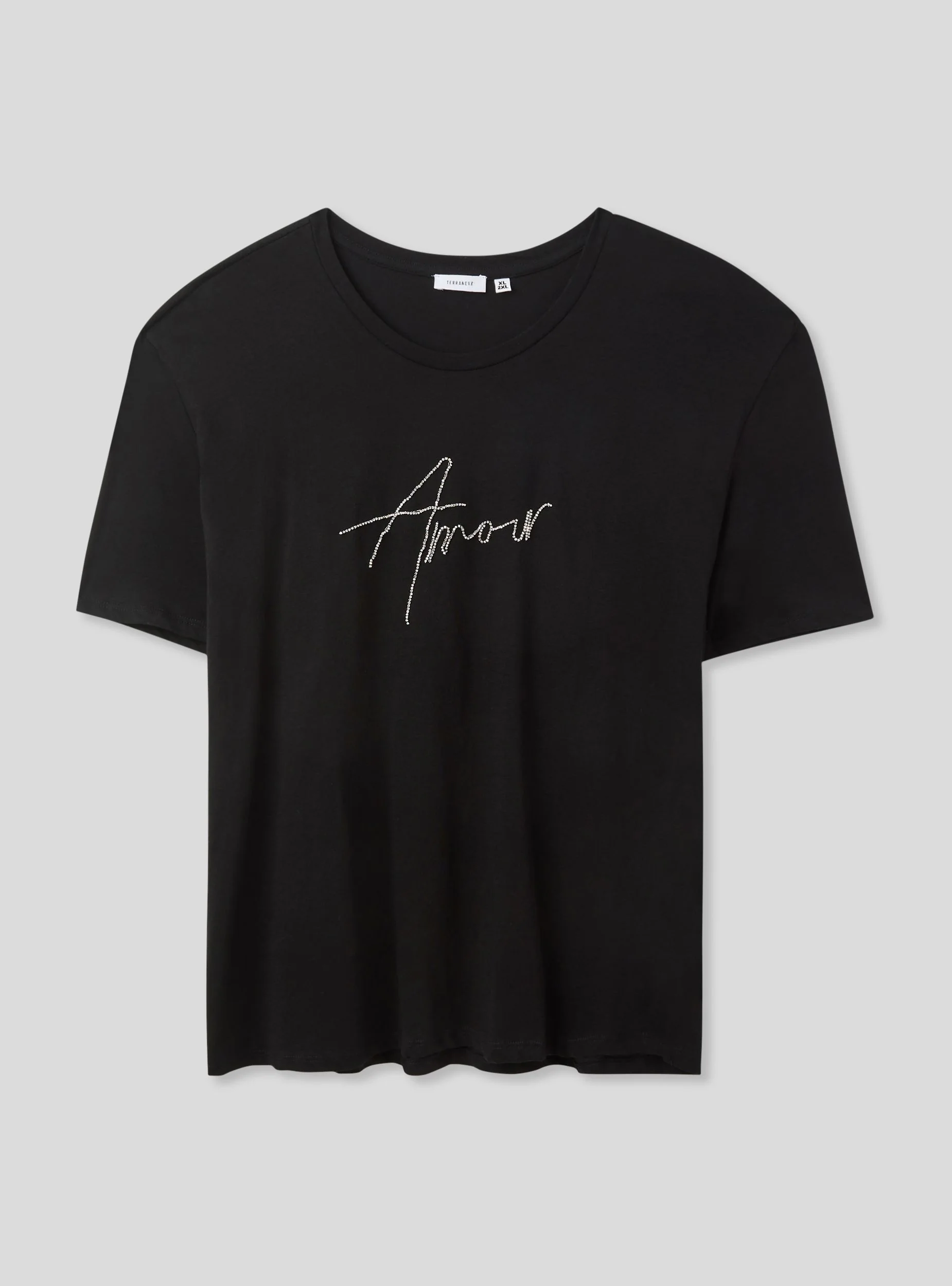 T-shirt ampia con scritta con applicazioni - Image 5