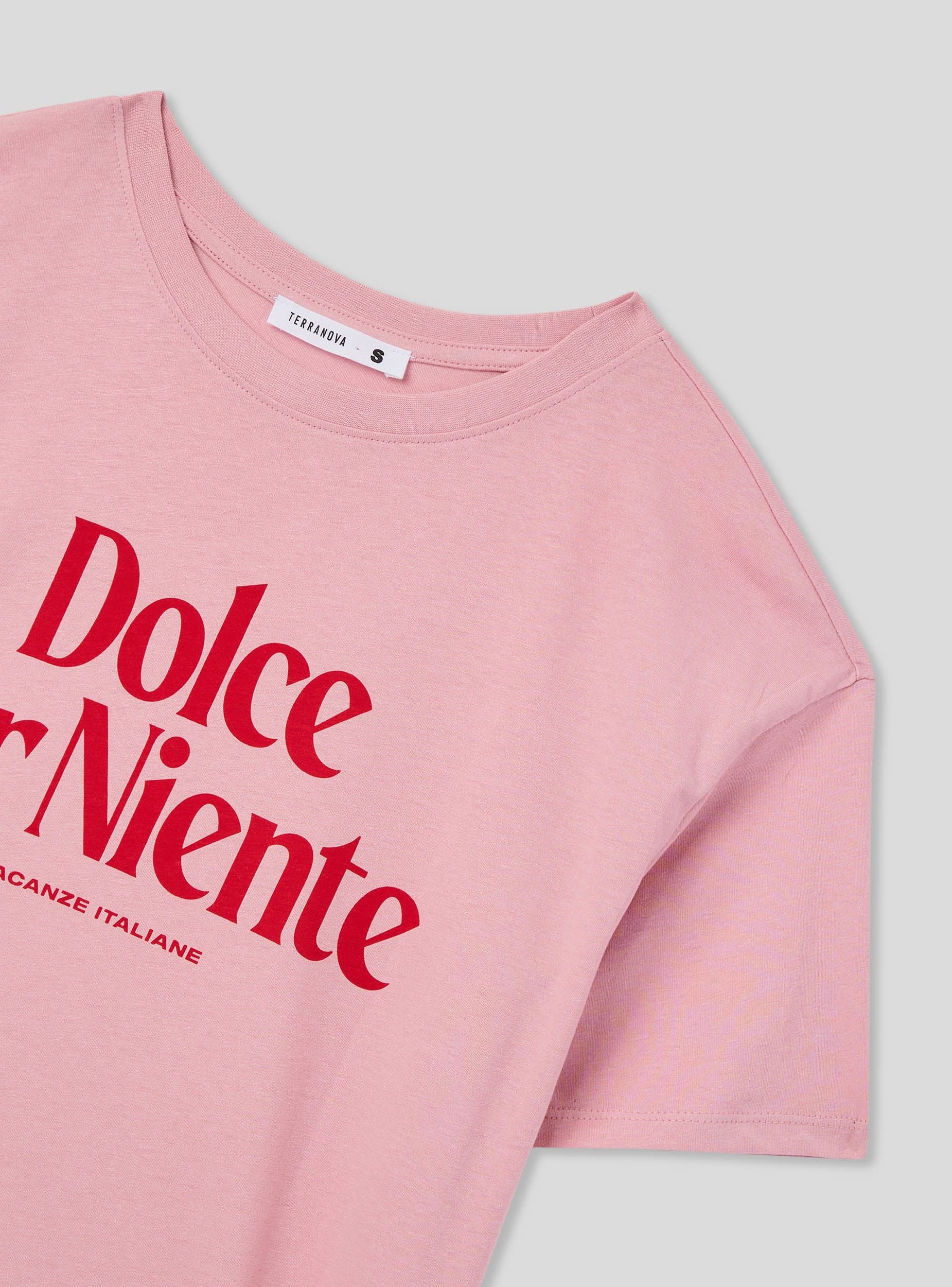 T-shirt ampia con scritta "Dolce far niente" - Image 6