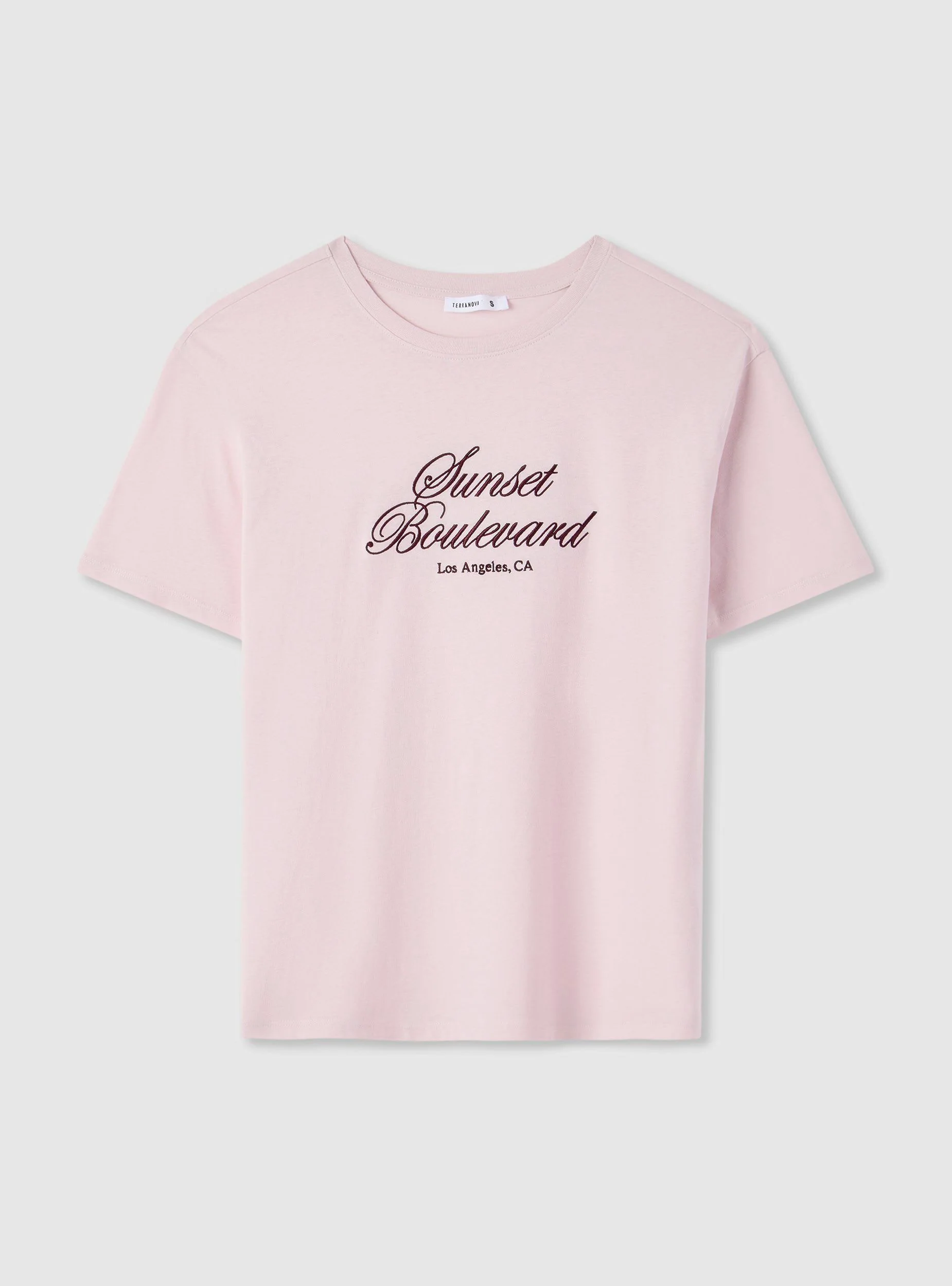 T-shirt ampia con scritta ricamata - Image 5