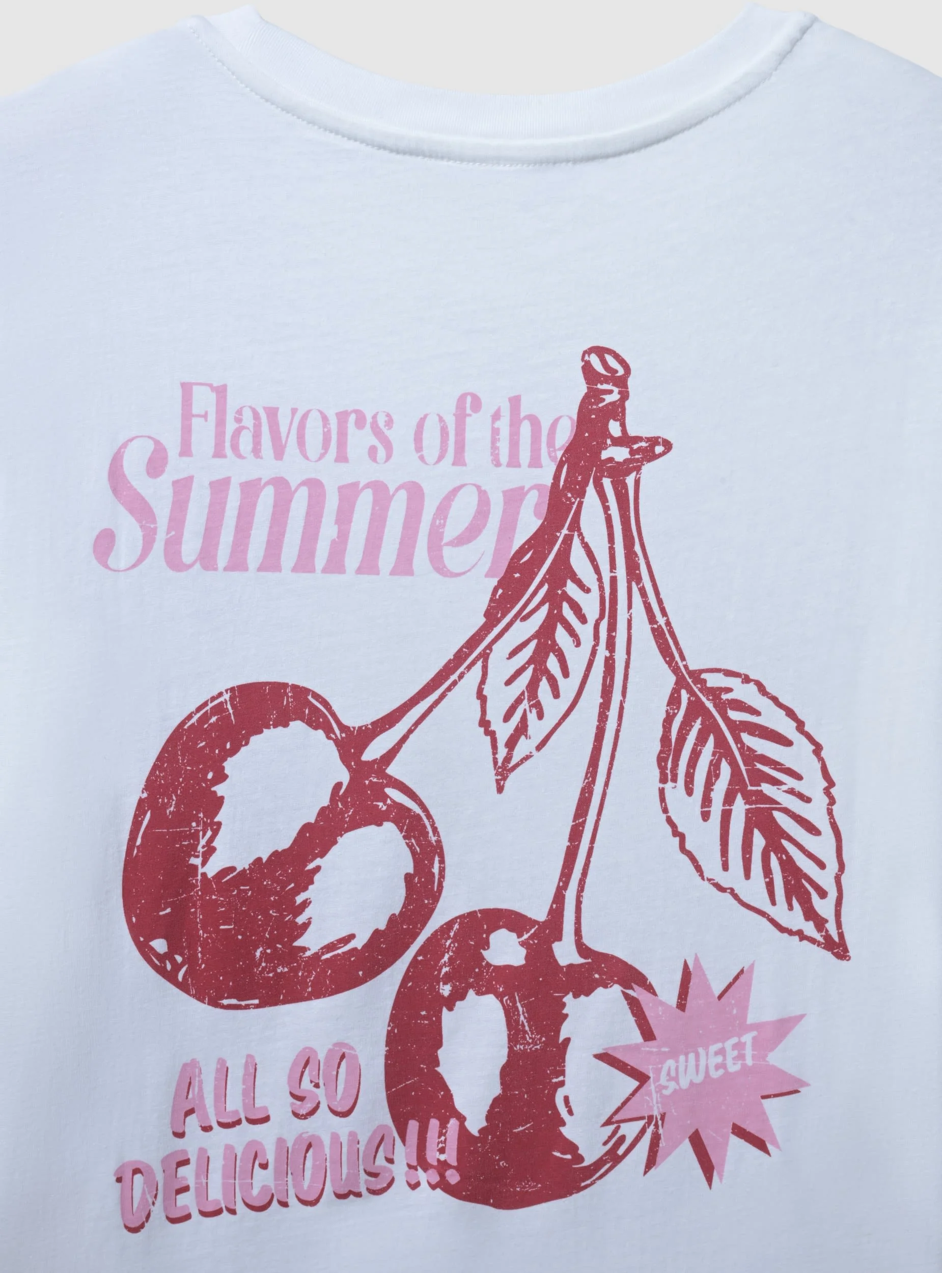 T-shirt ampia con stampa ciliegie fronte/retro - Image 7