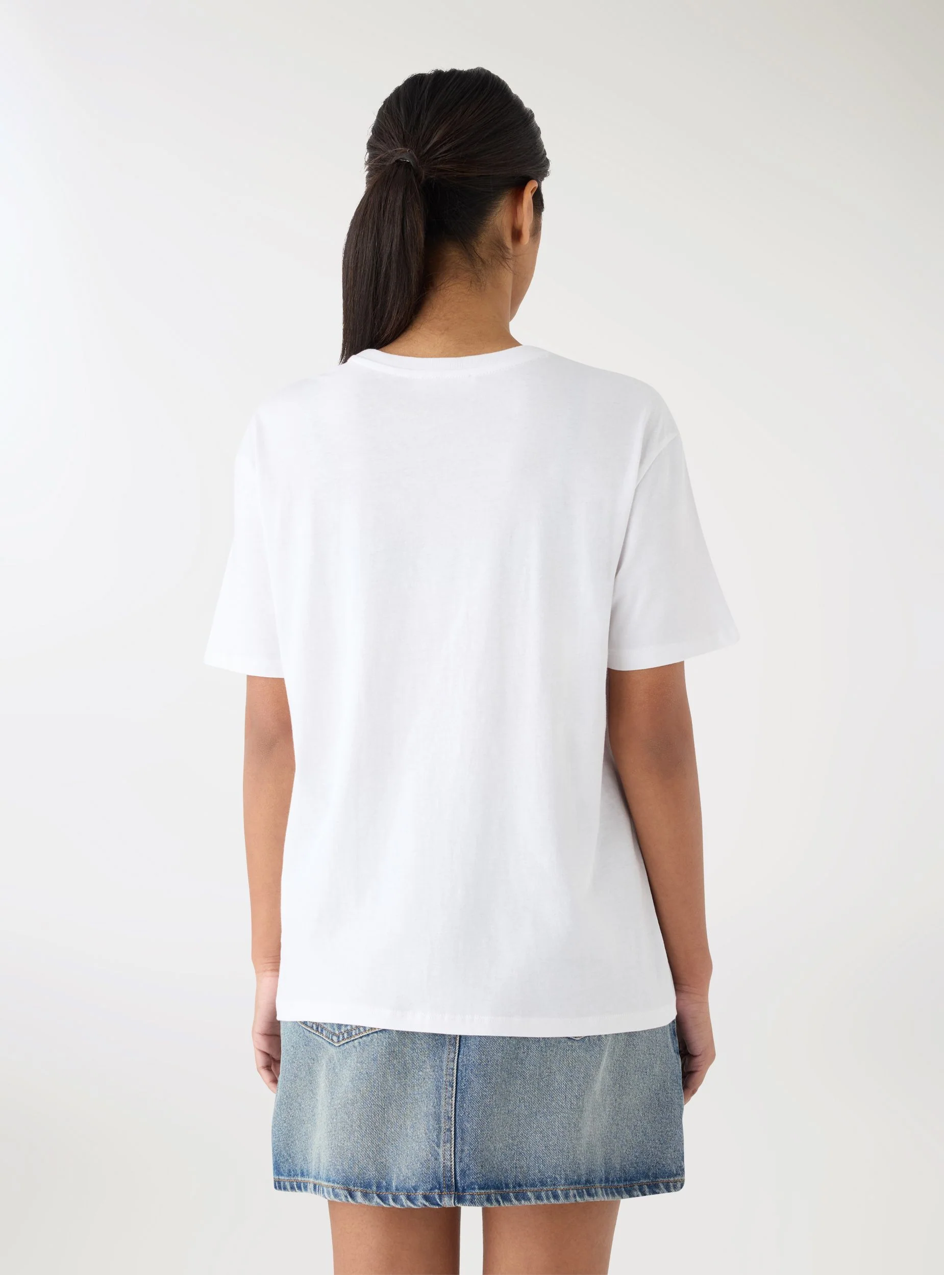 T-shirt ampia con stampa college - Image 3