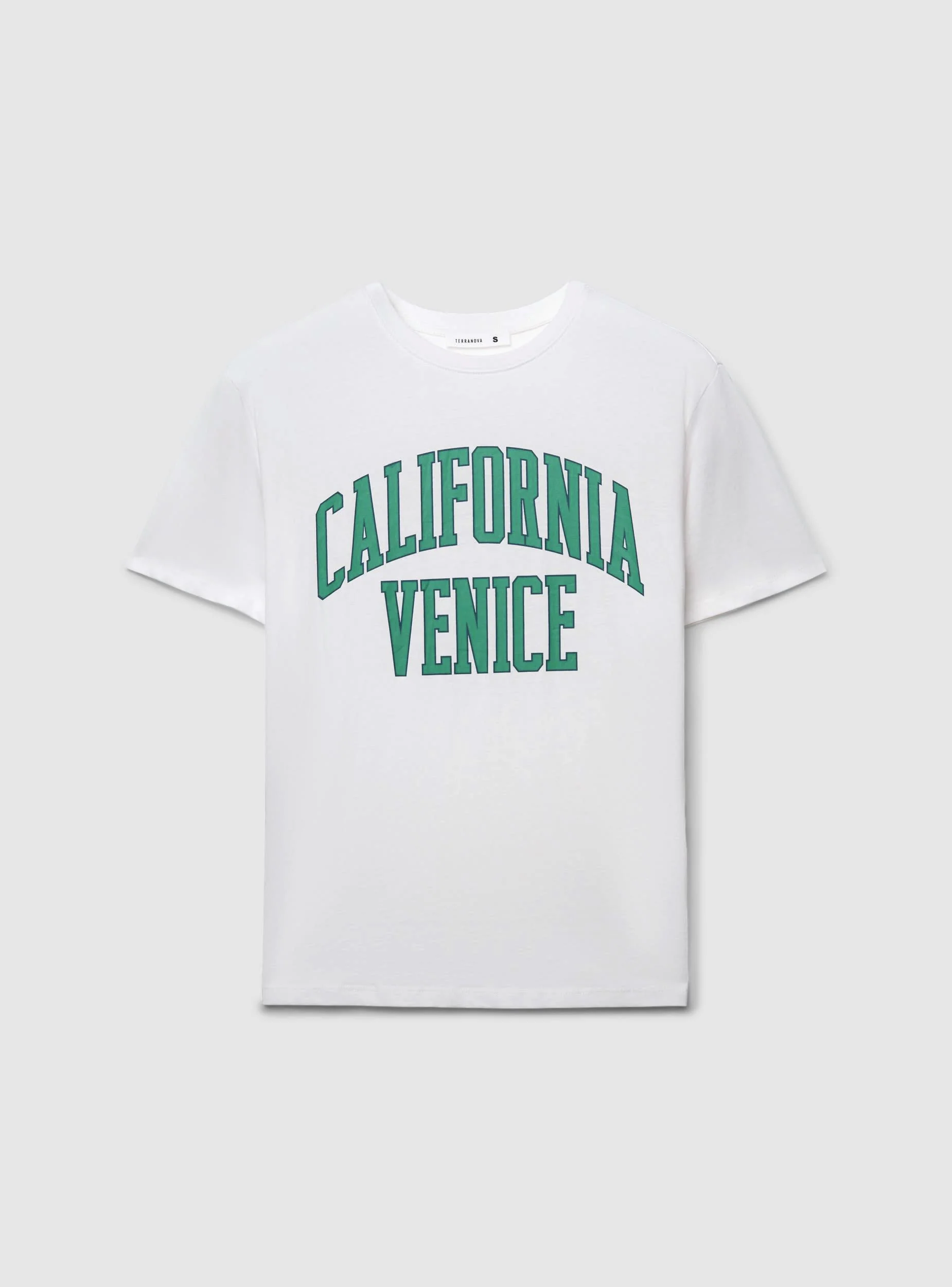 T-shirt ampia con stampa college - Image 5