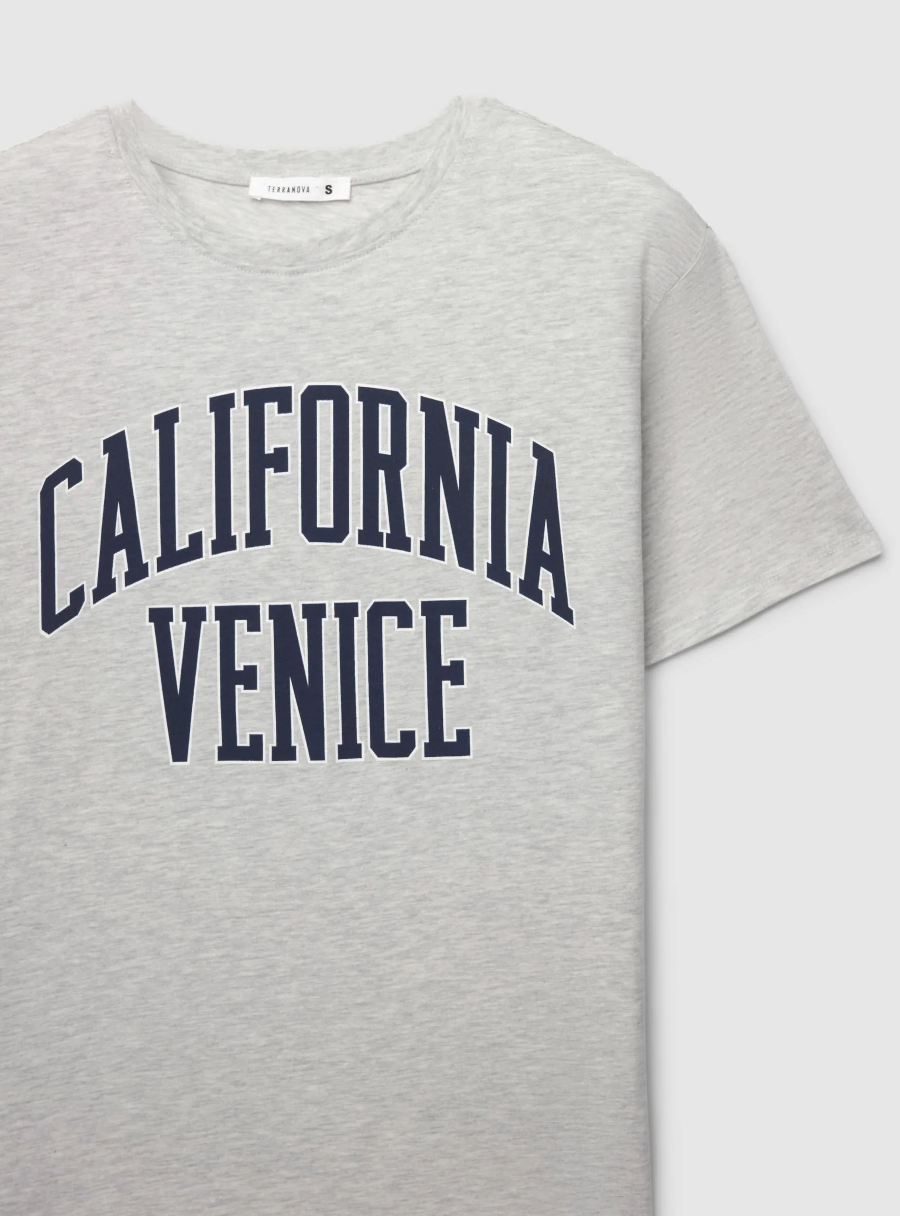 T-shirt ampia con stampa college - Image 5