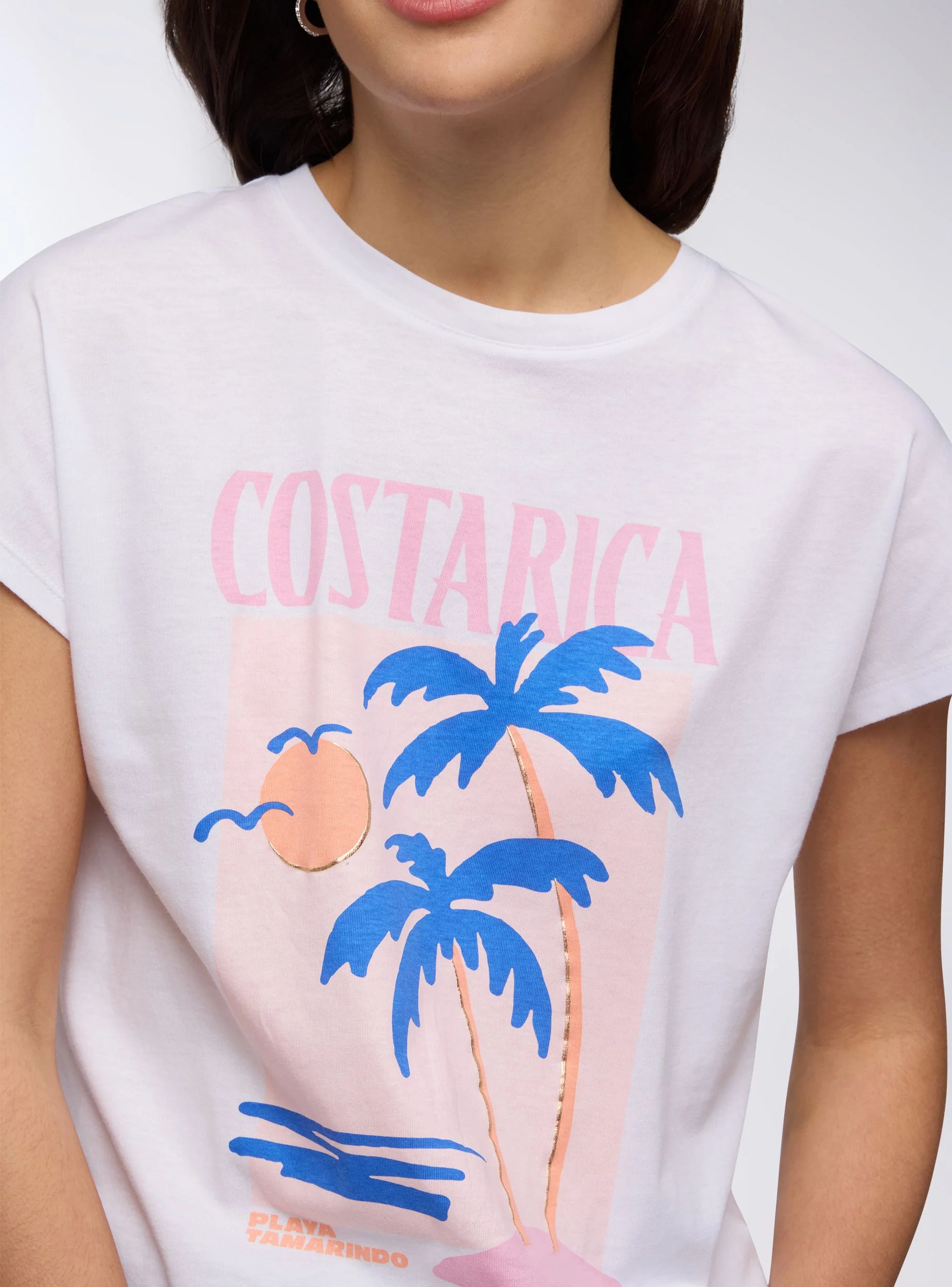T-shirt ampia con stampa Costa Rica - Image 4