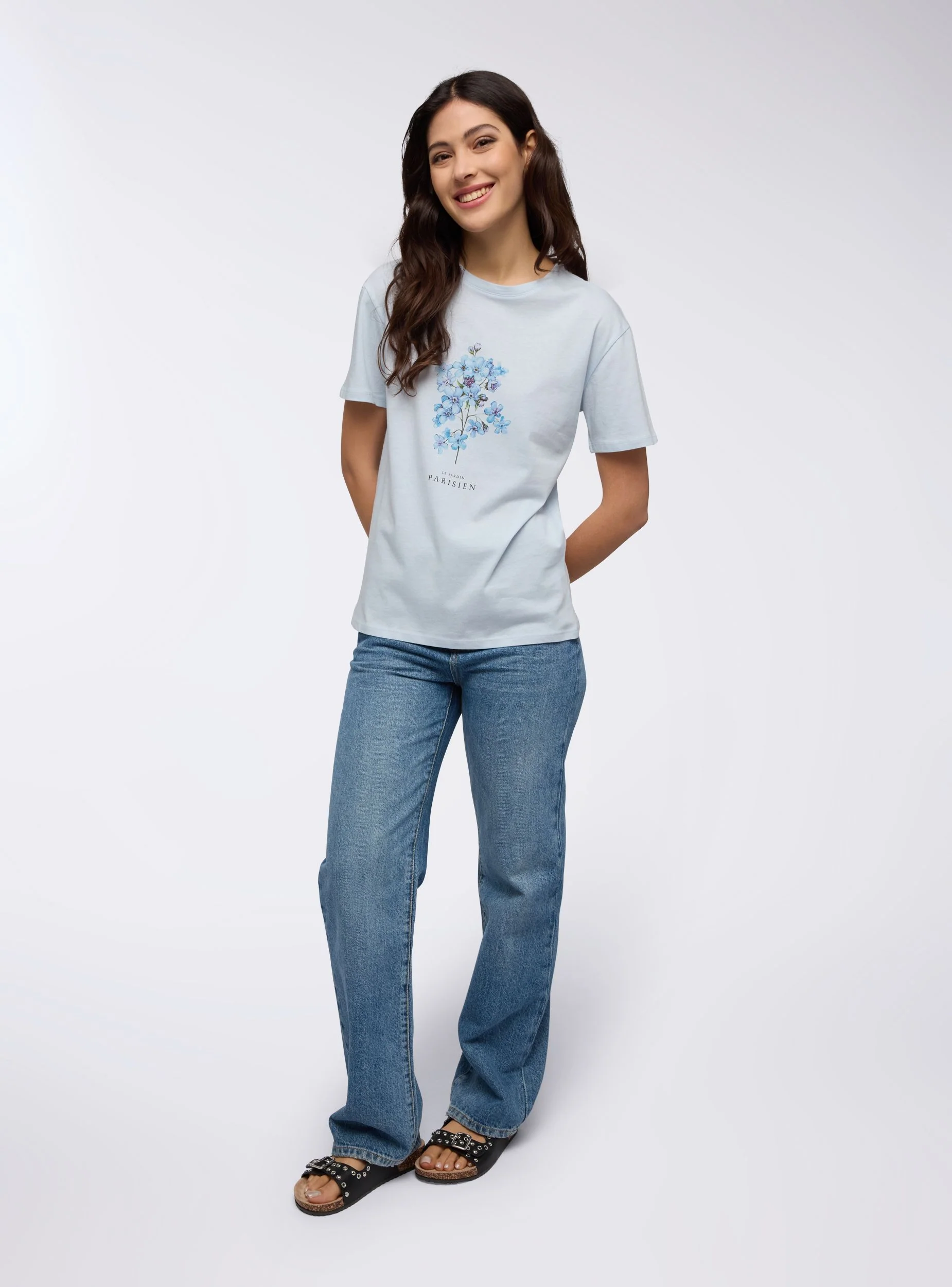 T-shirt ampia con stampa floreale - Image 4
