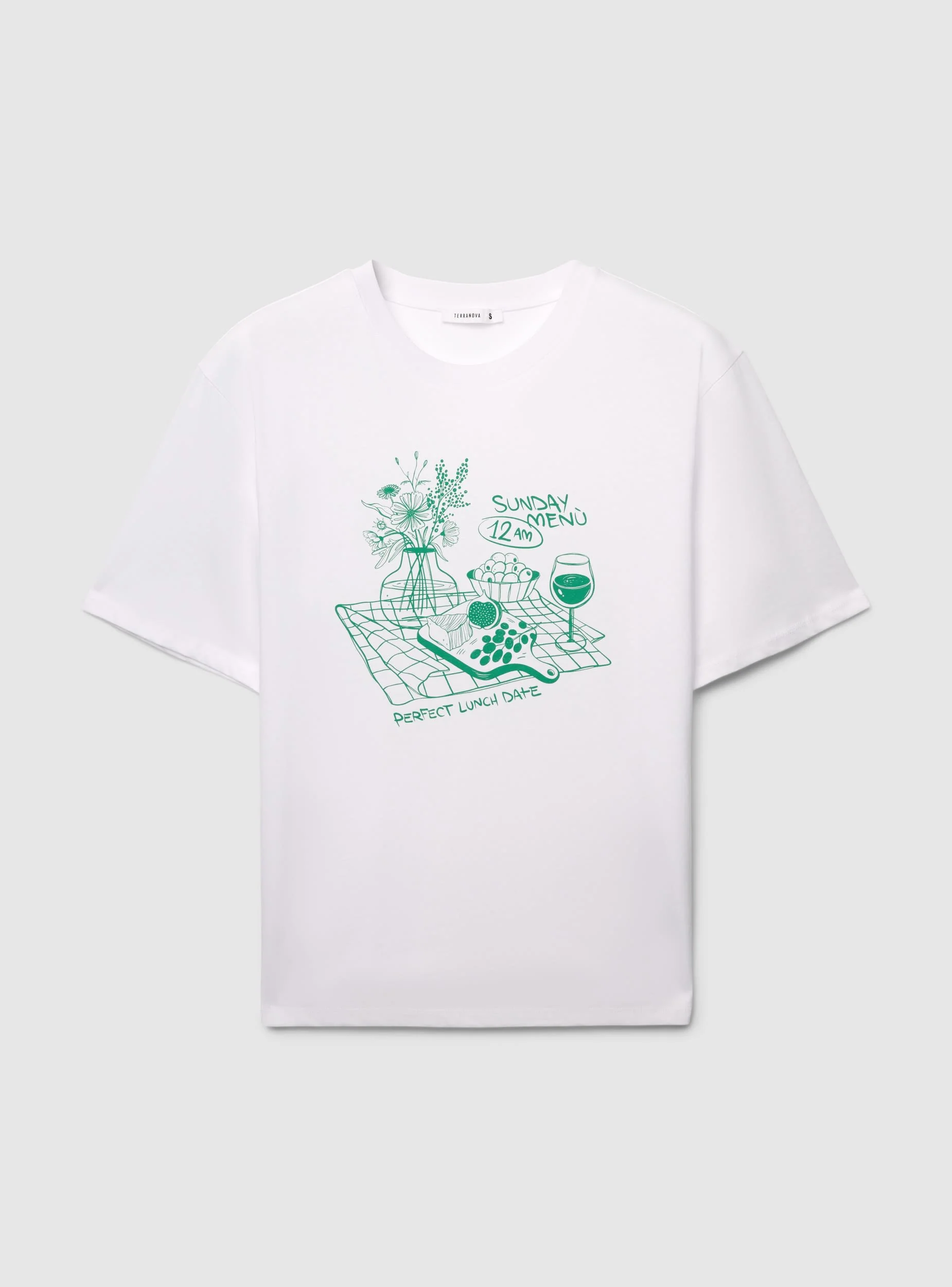 T-shirt ampia con stampa food - Image 5