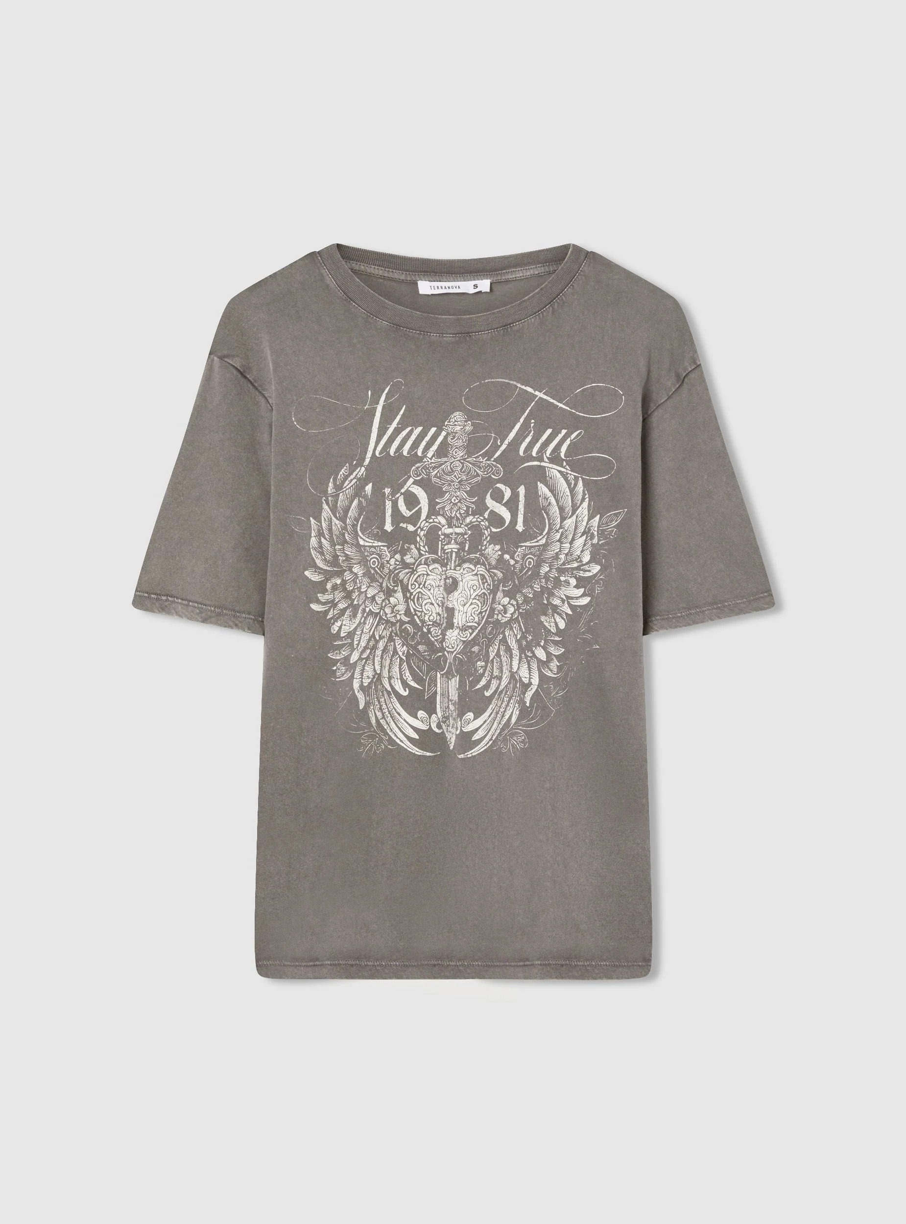 T-shirt ampia con stampa gotica - Image 5