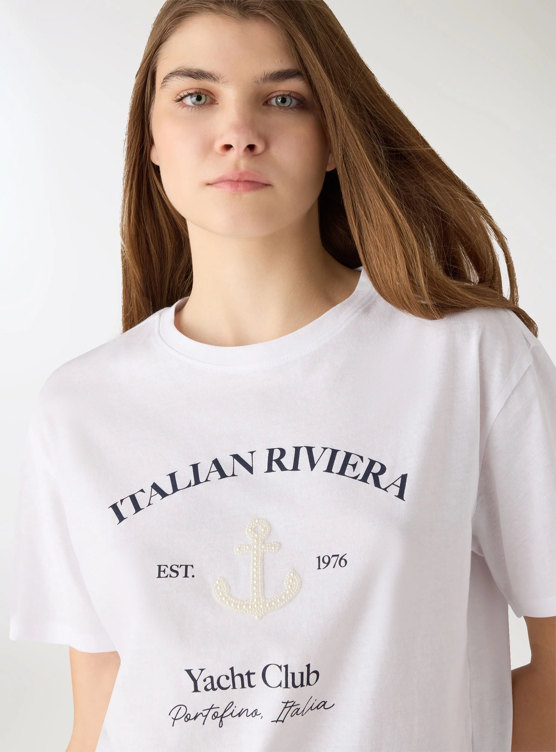 T-shirt ampia con stampa marina - Image 3