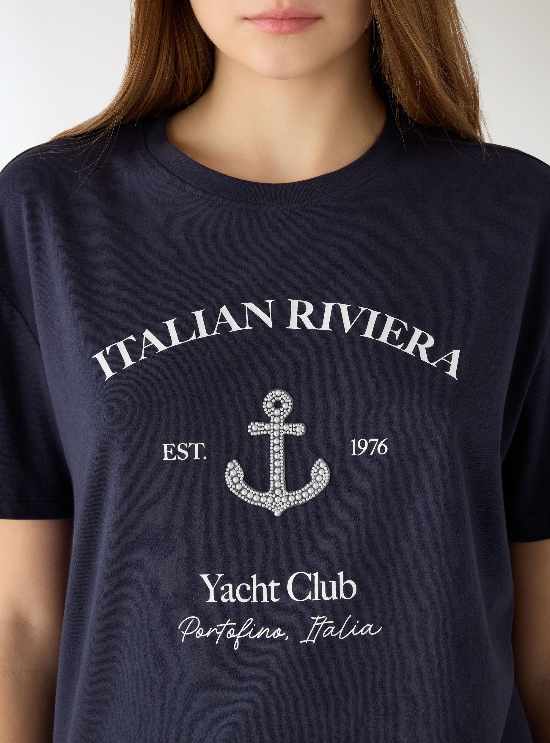T-shirt ampia con stampa marina - Image 4