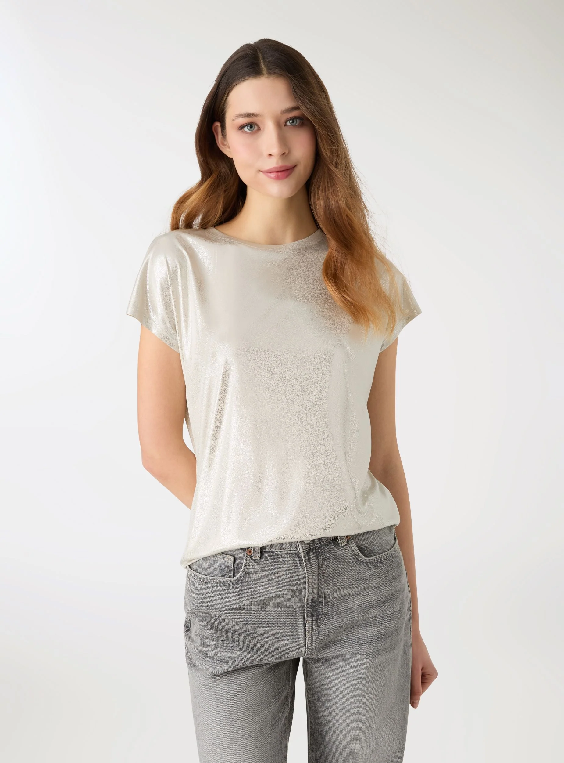T-shirt ampia effetto luccicante - Image 4