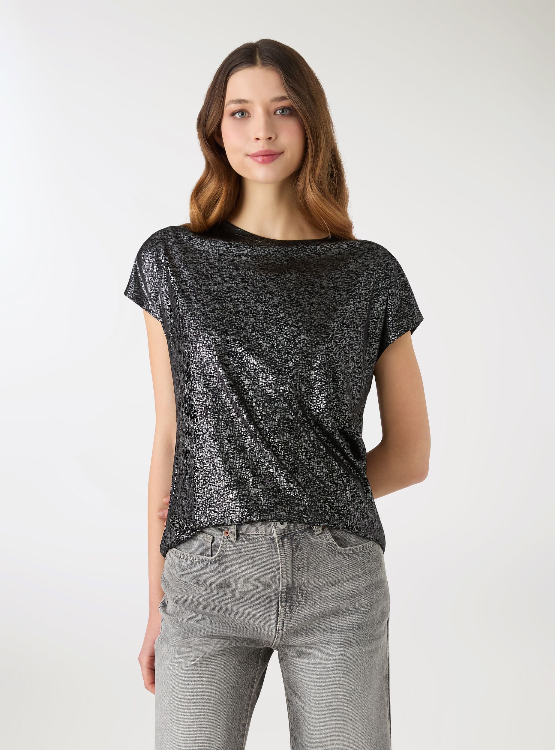 T-shirt ampia effetto luccicante - Image 2