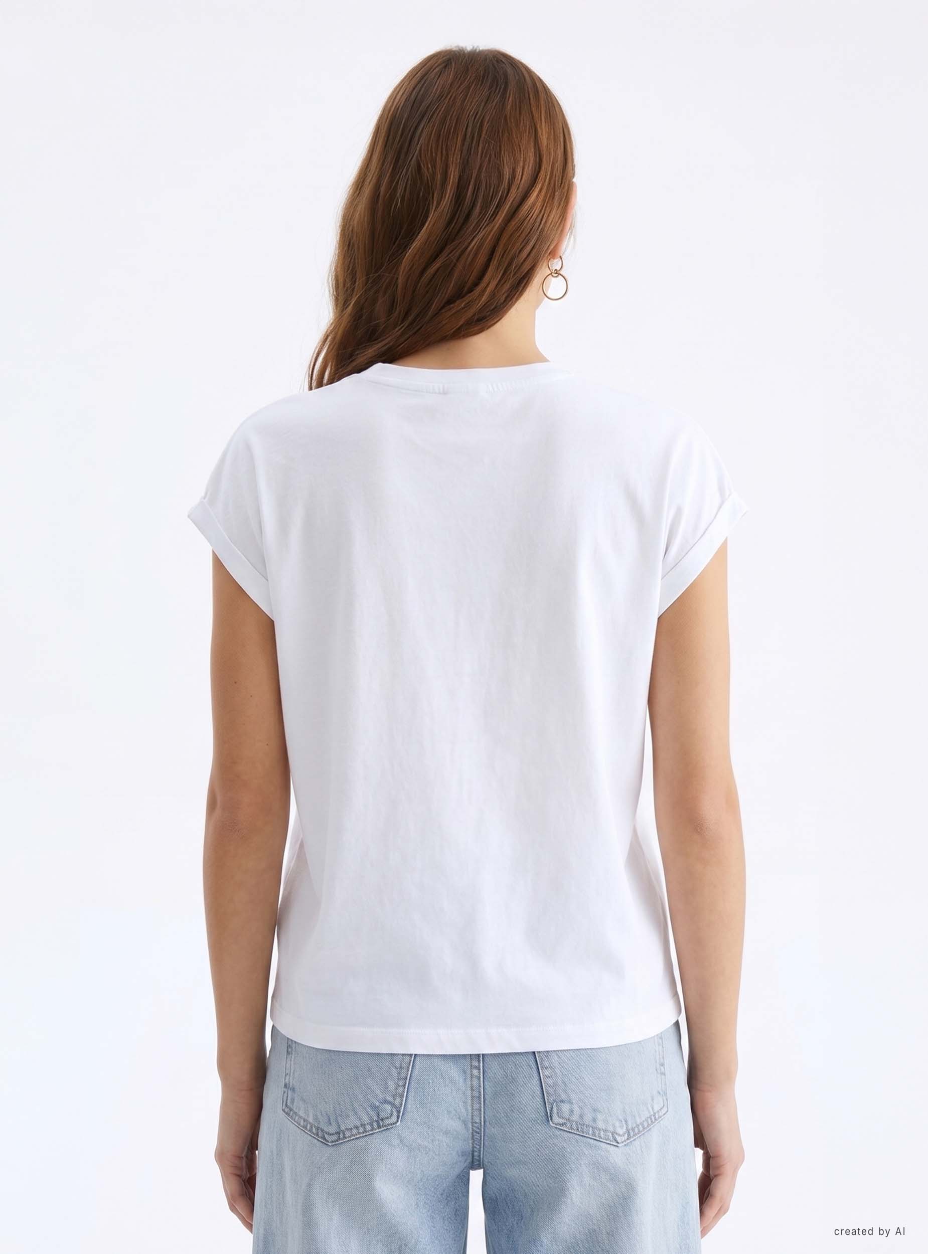 T-shirt ampia in viscosa - Image 4