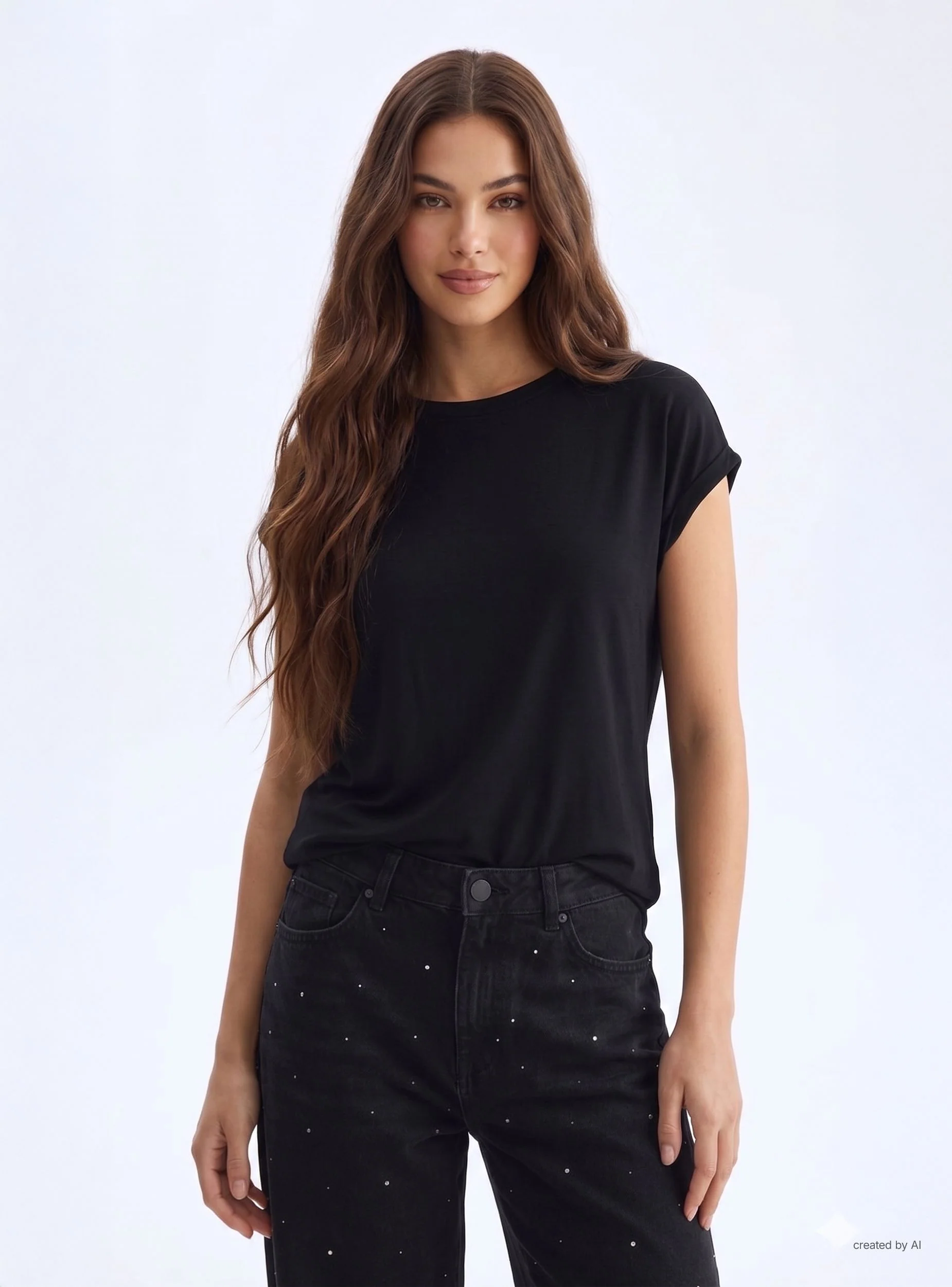 T-shirt ampia in viscosa - Image 3