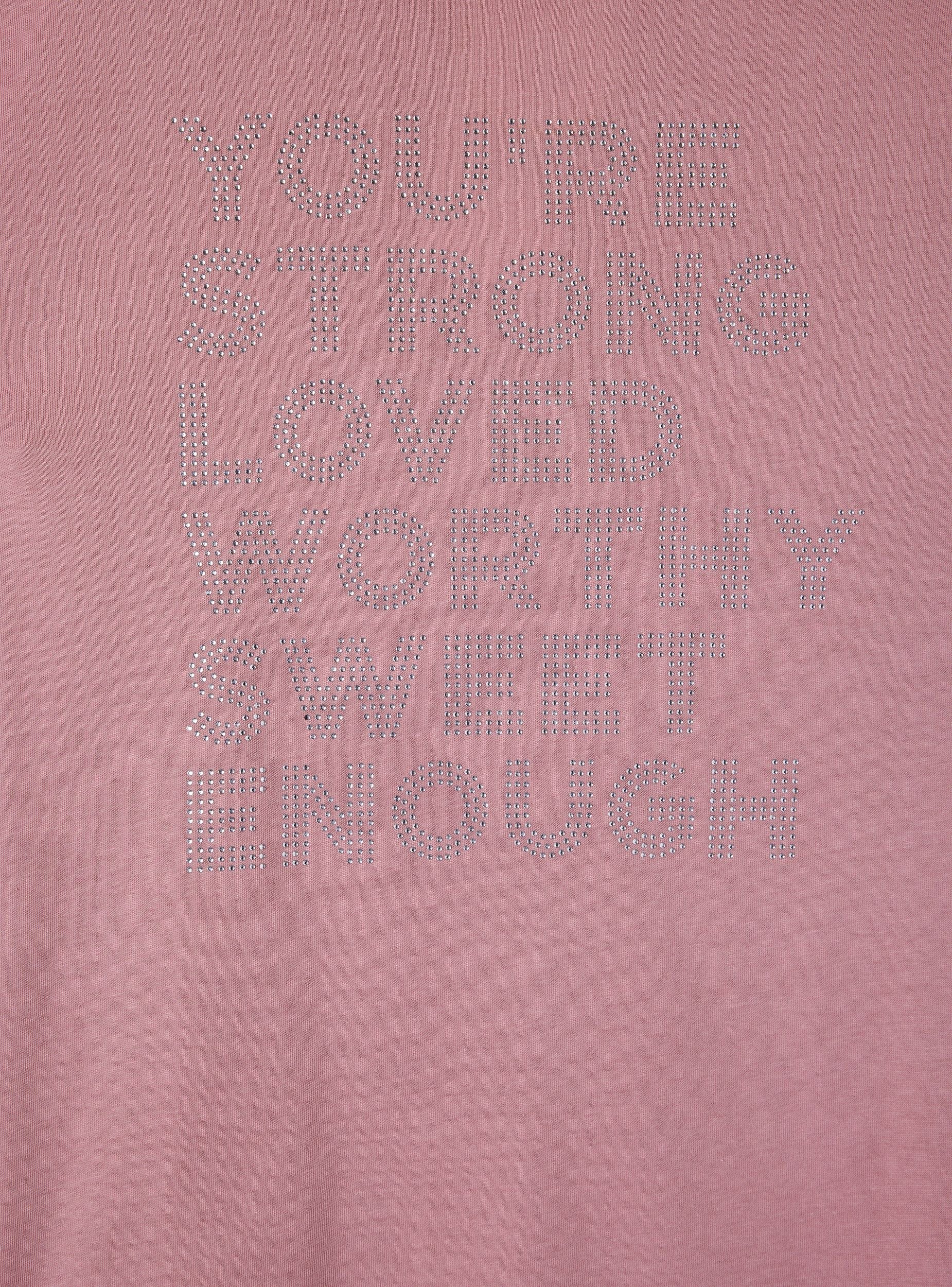 T-shirt ampia scritta luccicante - Image 5