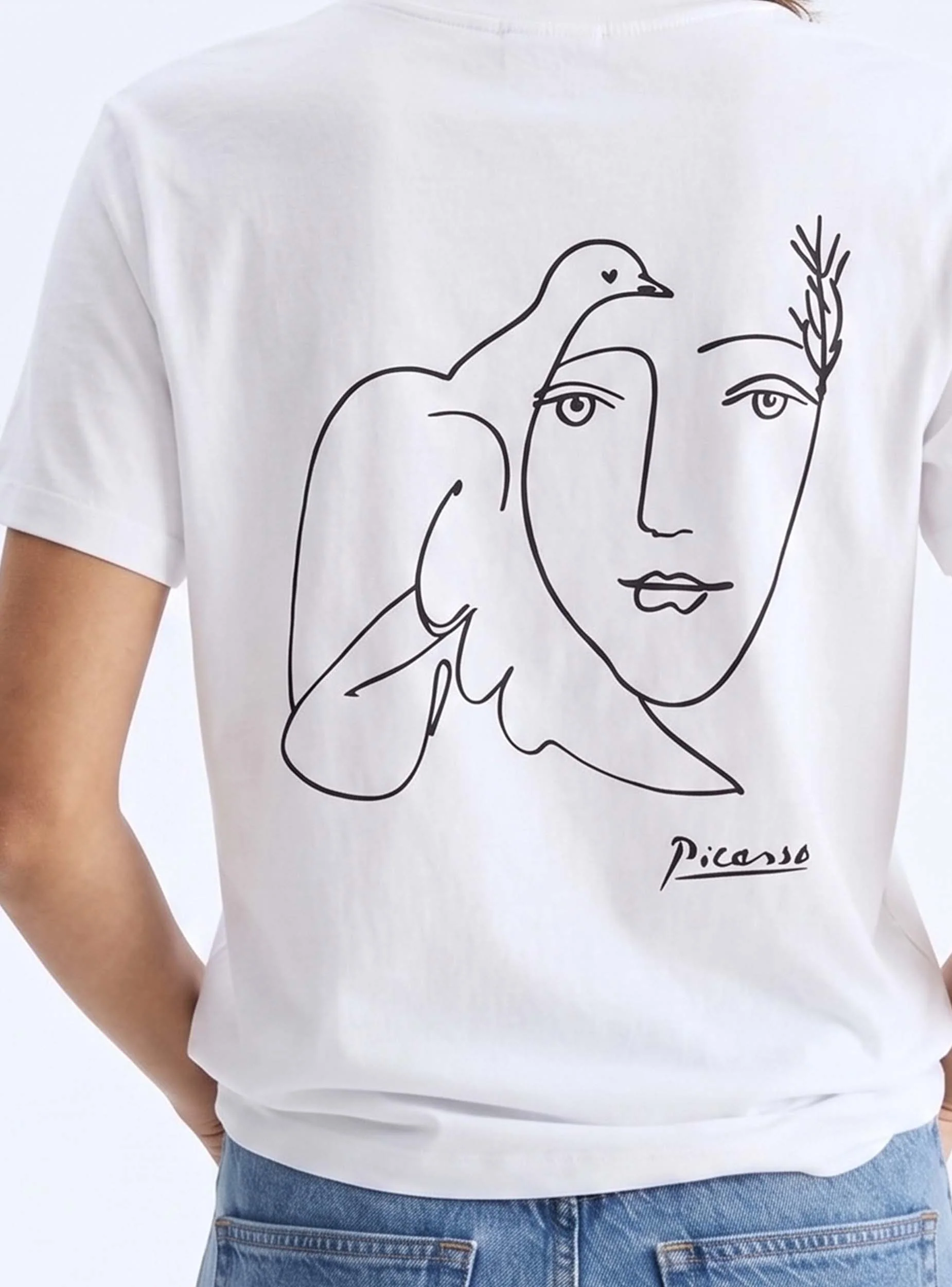 T-shirt ampia stampa arte fronte/retro - Image 4