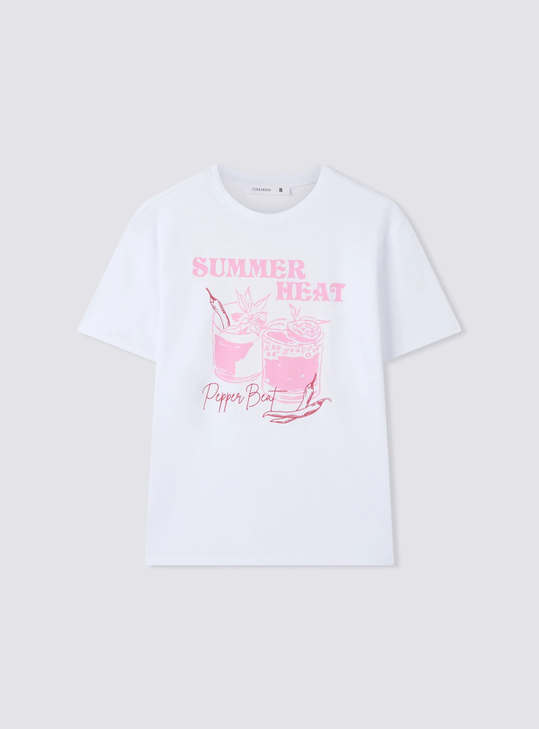 T-shirt ampia stampa cocktail - Image 7
