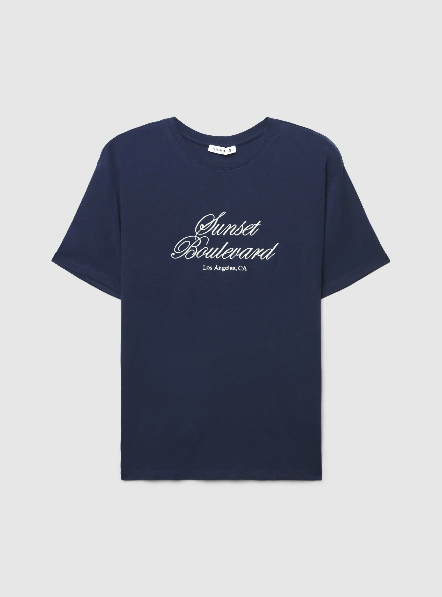 T-shirt ampia stampa college ricamata - Image 6