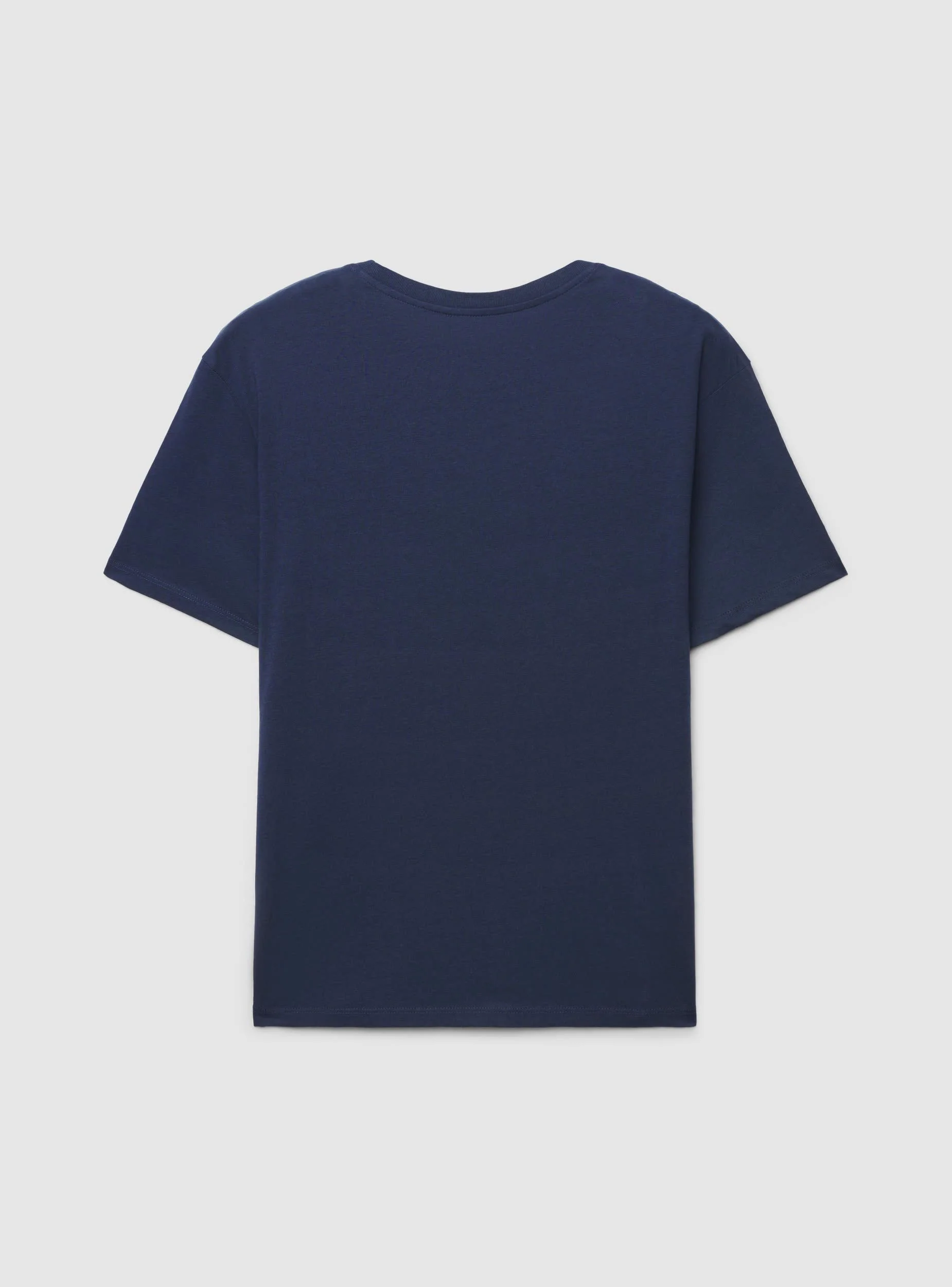 T-shirt ampia stampa college ricamata - Image 7