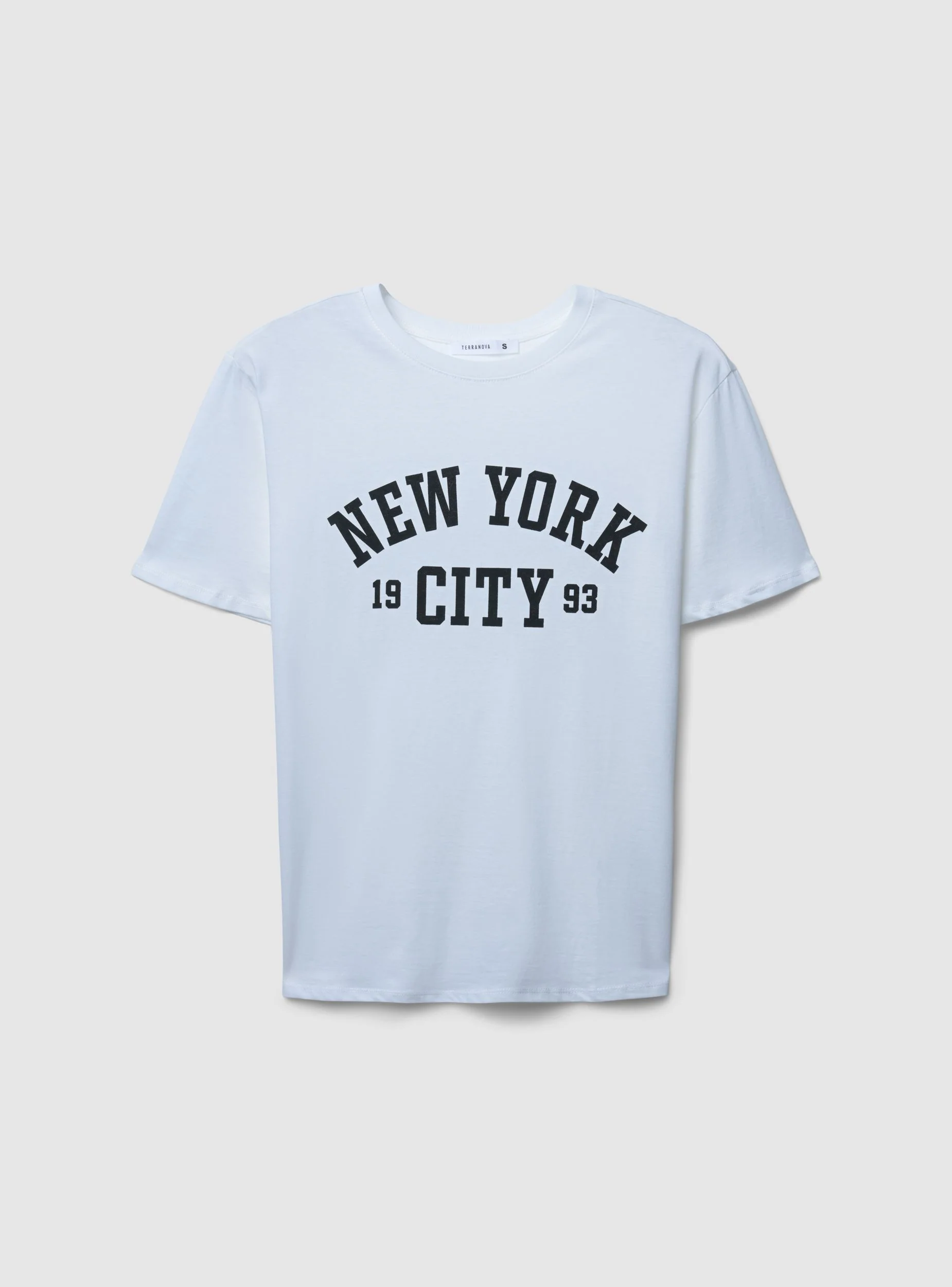 T-shirt ampia stampa college - Image 6