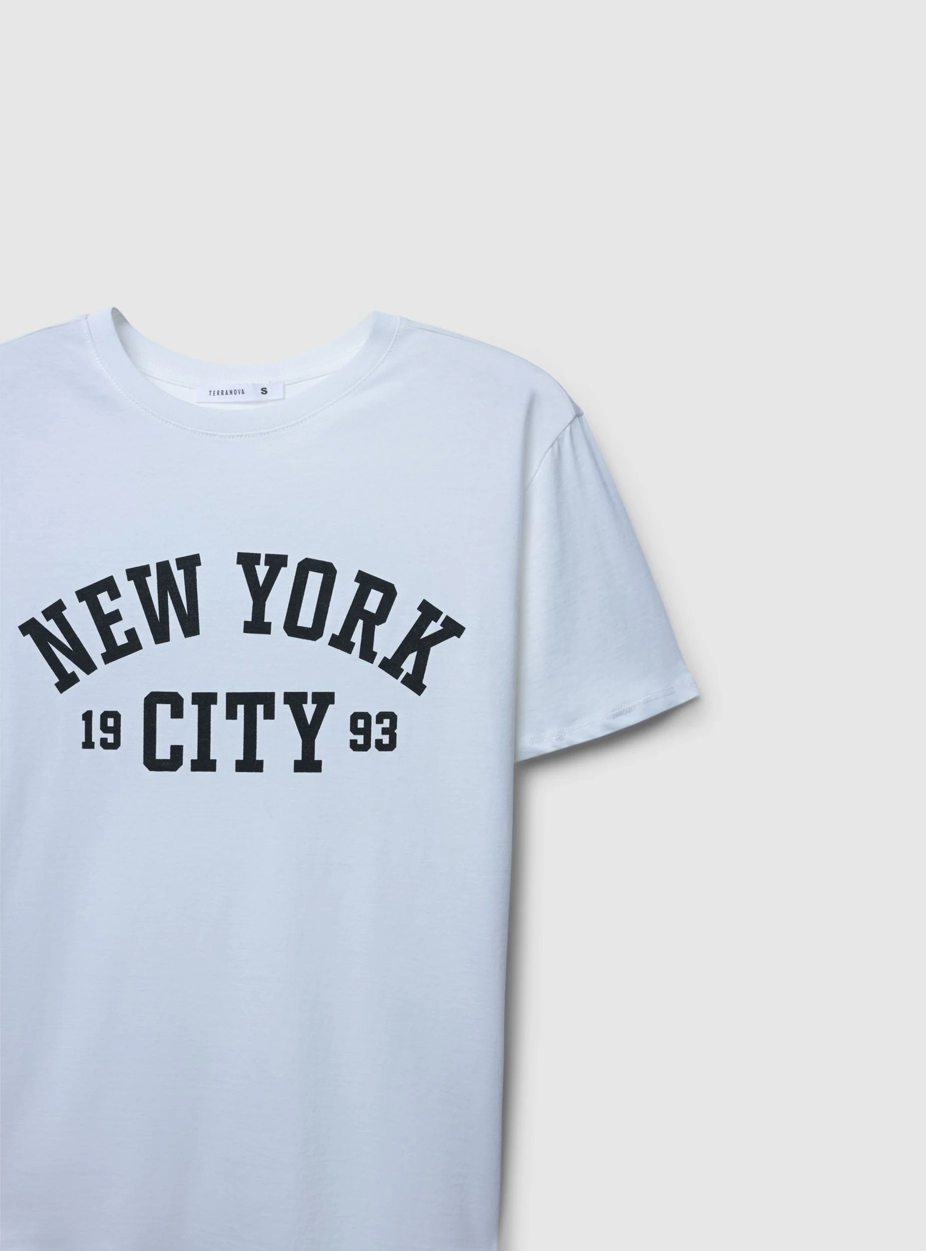 T-shirt ampia stampa college - Image 7