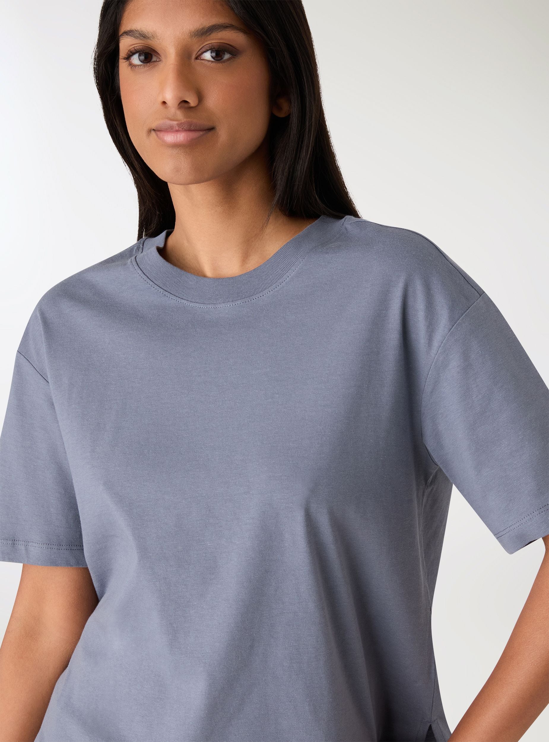 T-shirt ampia tinta unita - Image 4