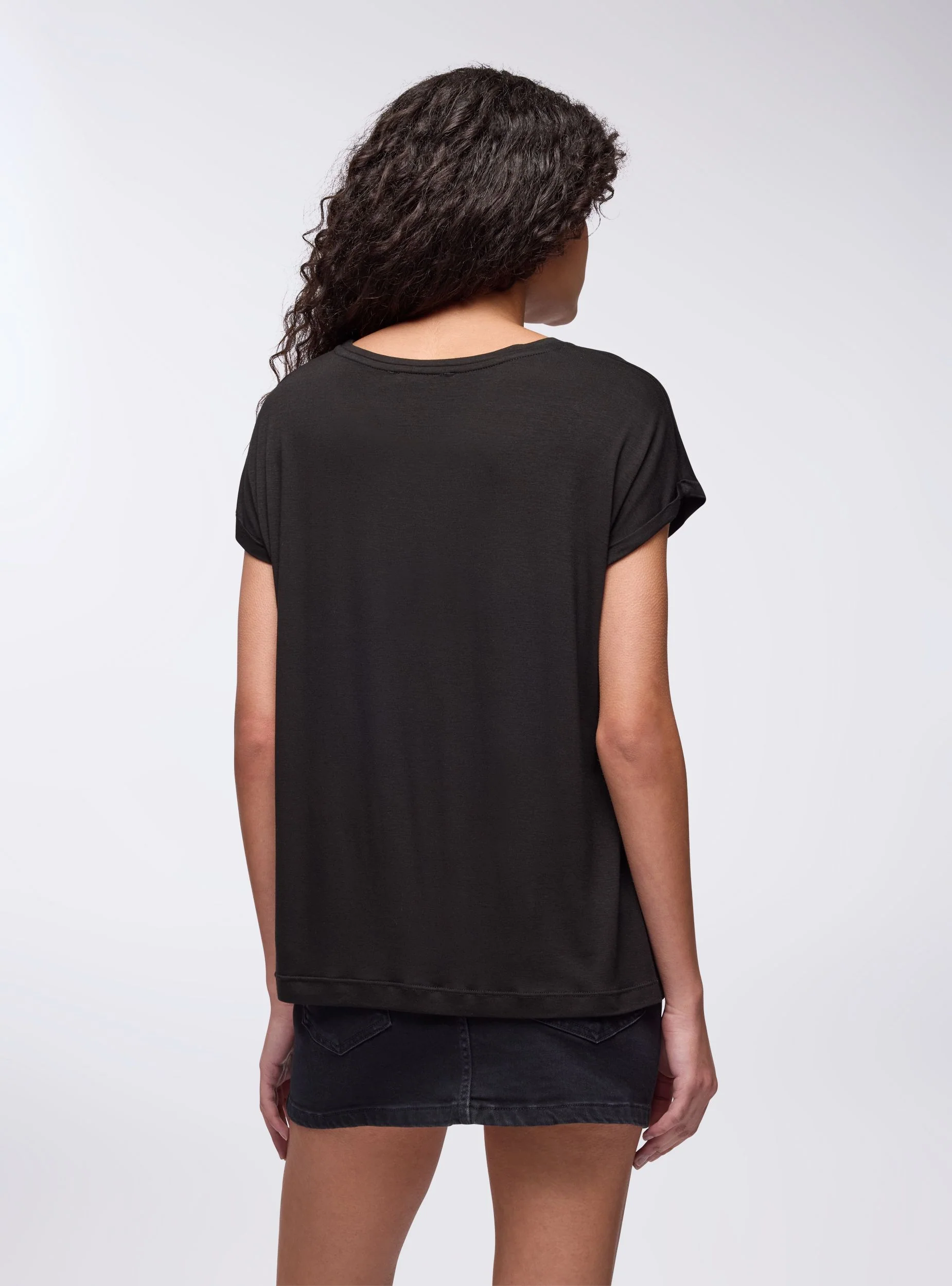 T-shirt ampia tinta unita - Image 4