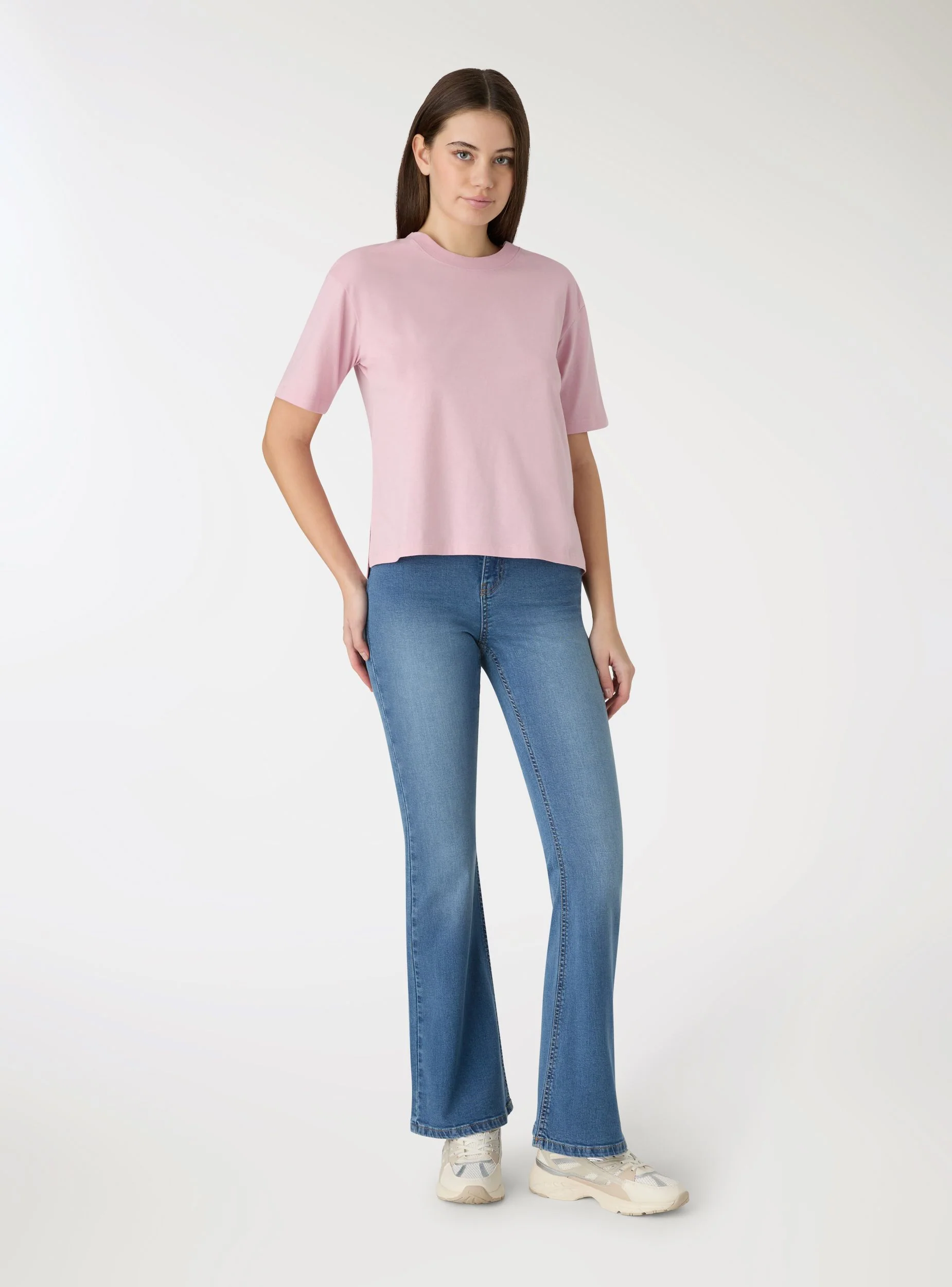 T-shirt ampia tinta unita