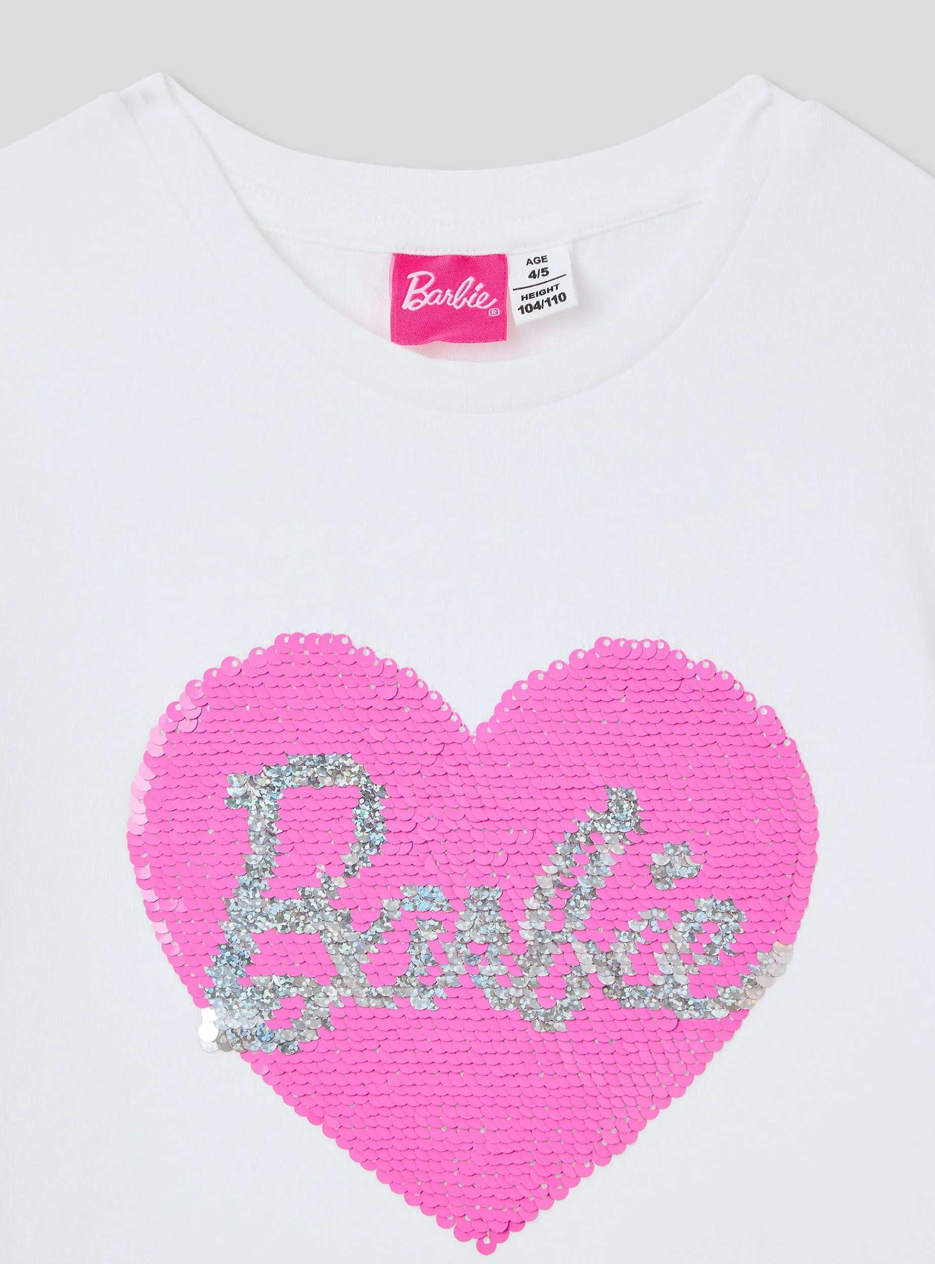 T-shirt Barbie® con cuore di paillettes - Image 5
