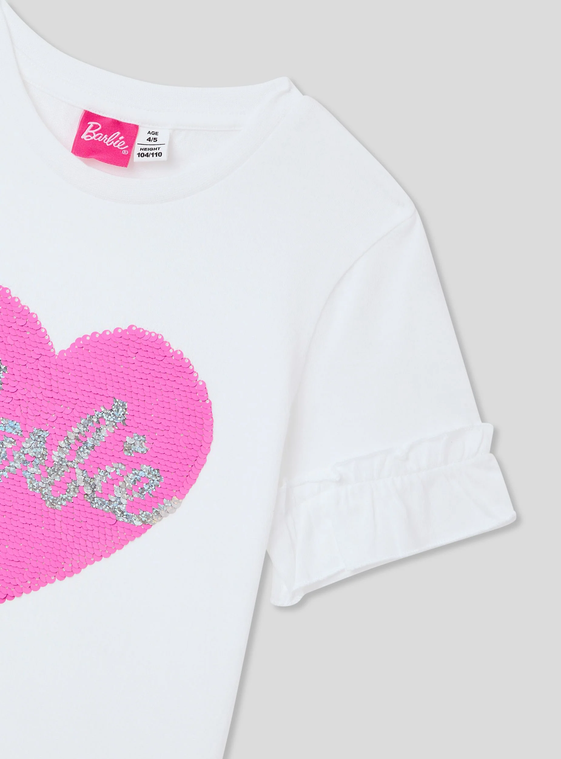 T-shirt Barbie® con cuore di paillettes - Image 6