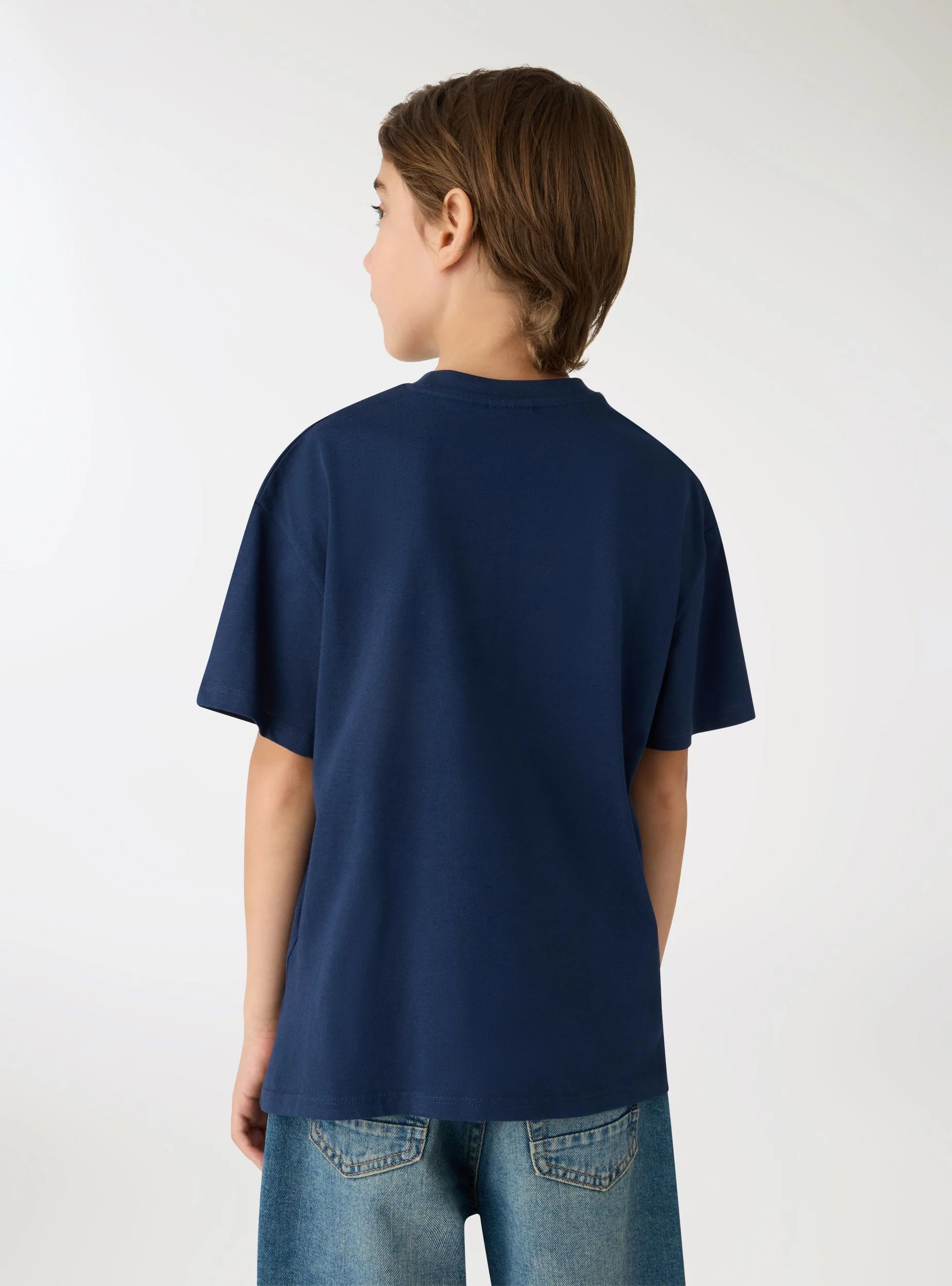 T-shirt basic a tinta unita - Image 3