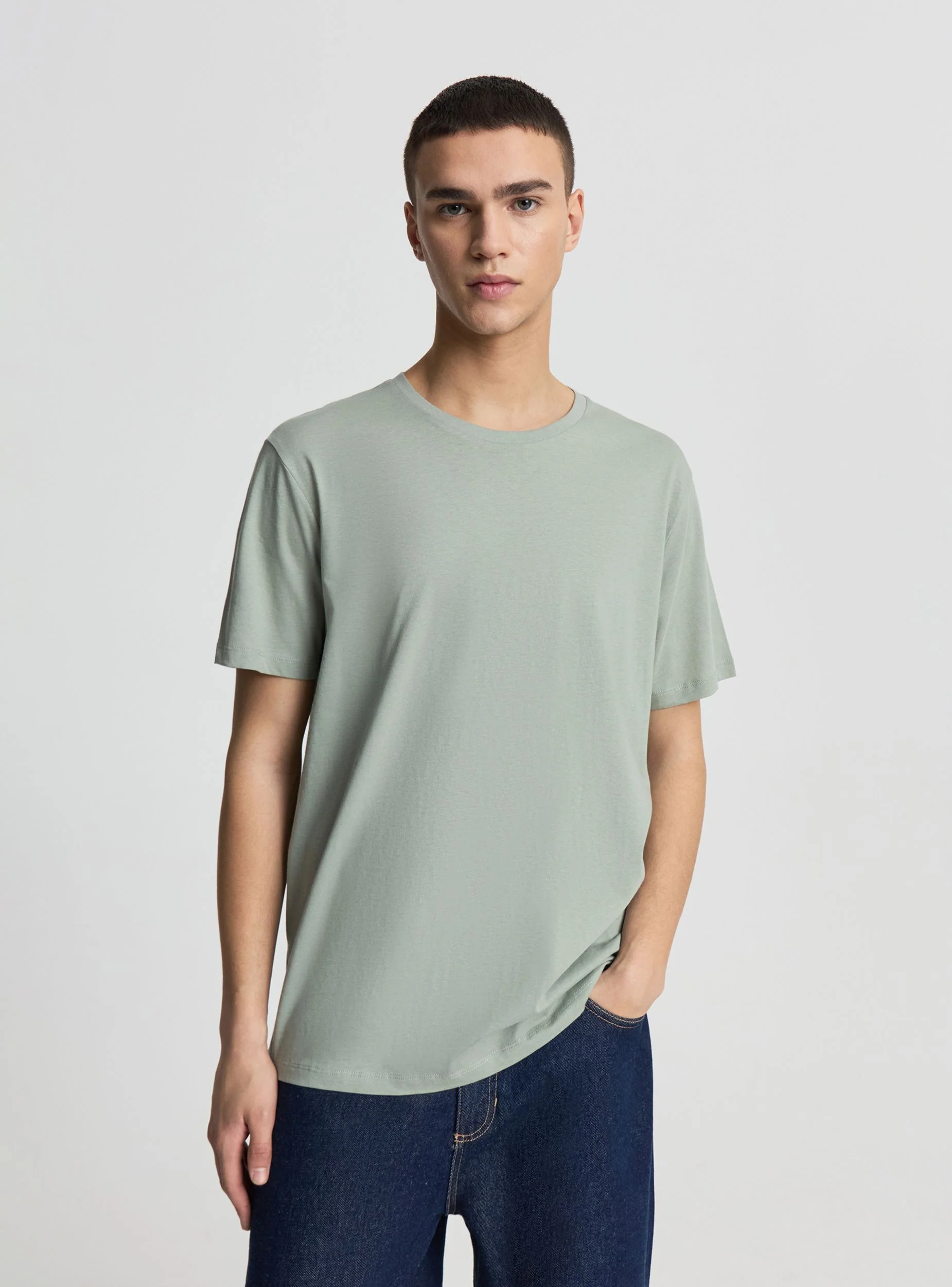 T-shirt basic a tinta unita - Image 2