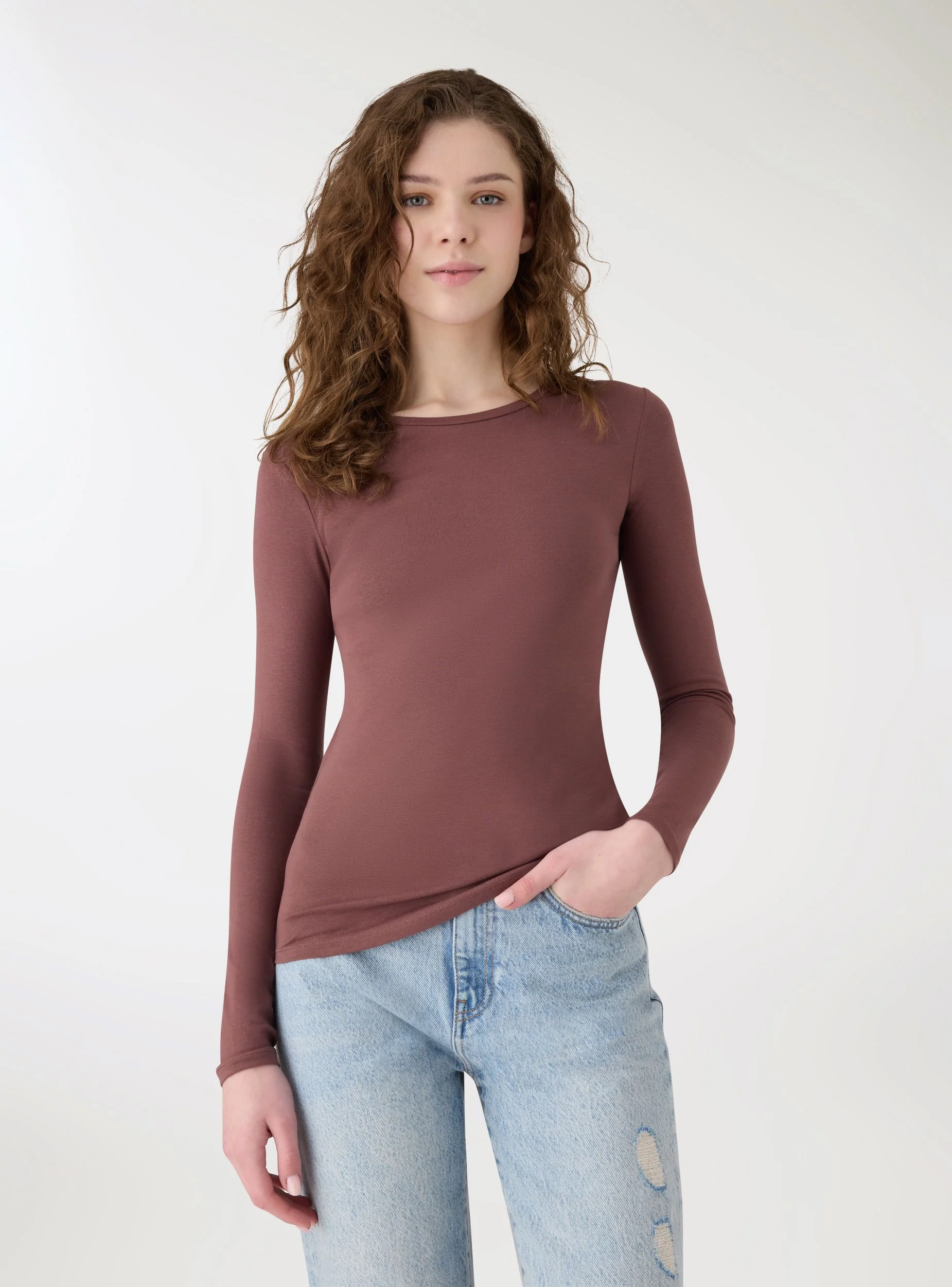 T-shirt basic a tinta unita - Image 2