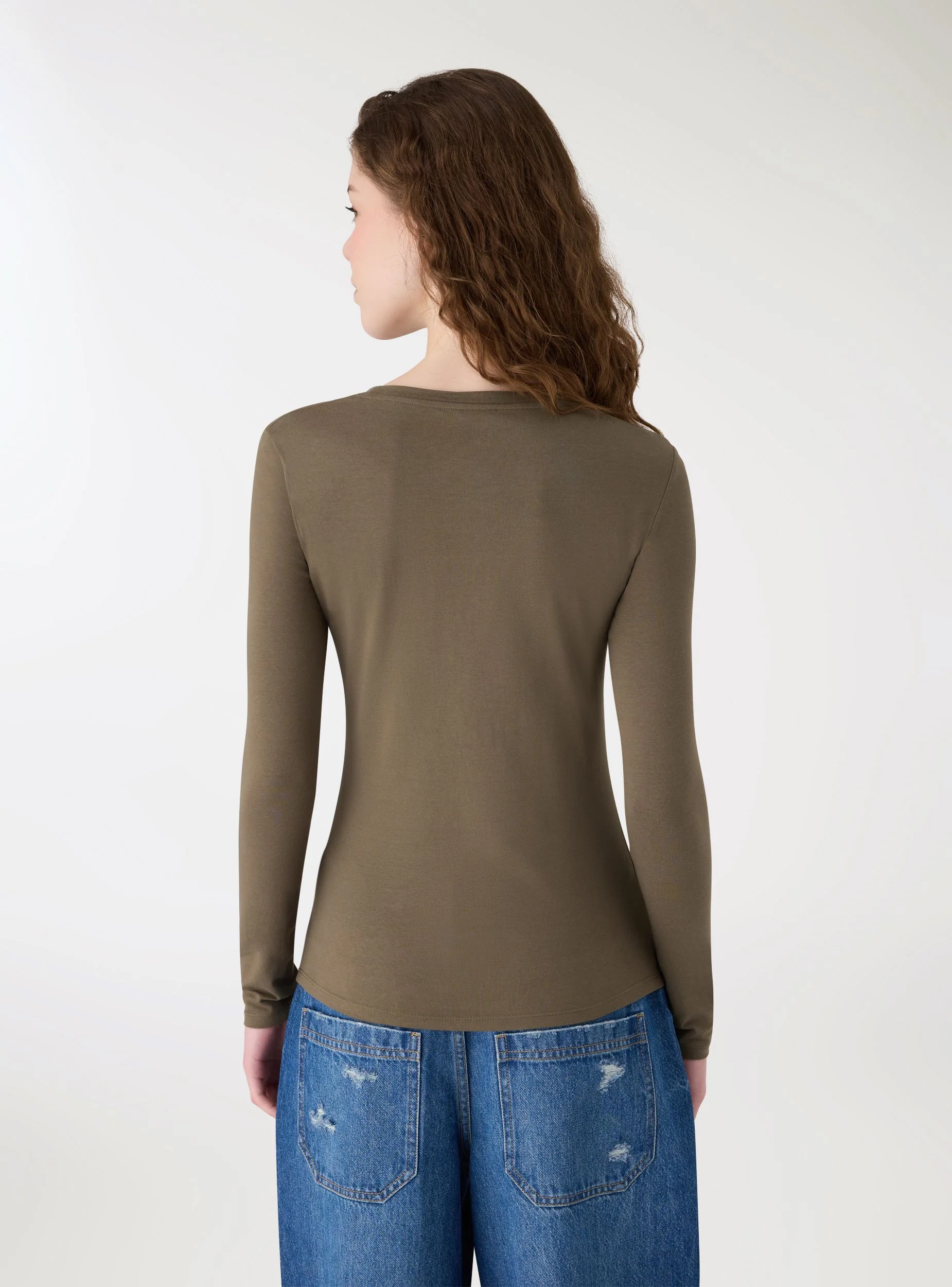 T-shirt basic a tinta unita - Image 3