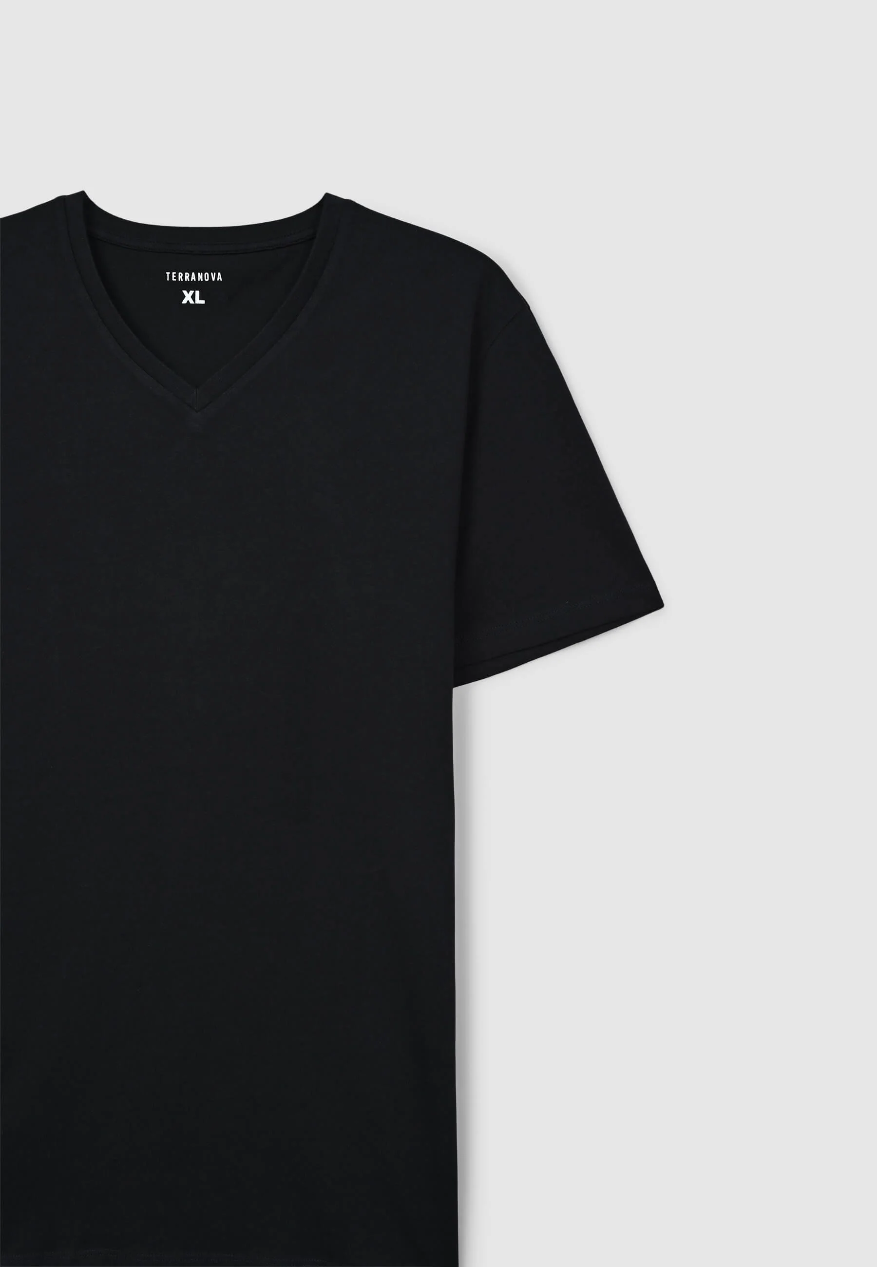 T-shirt basic con scollo a v - Image 6