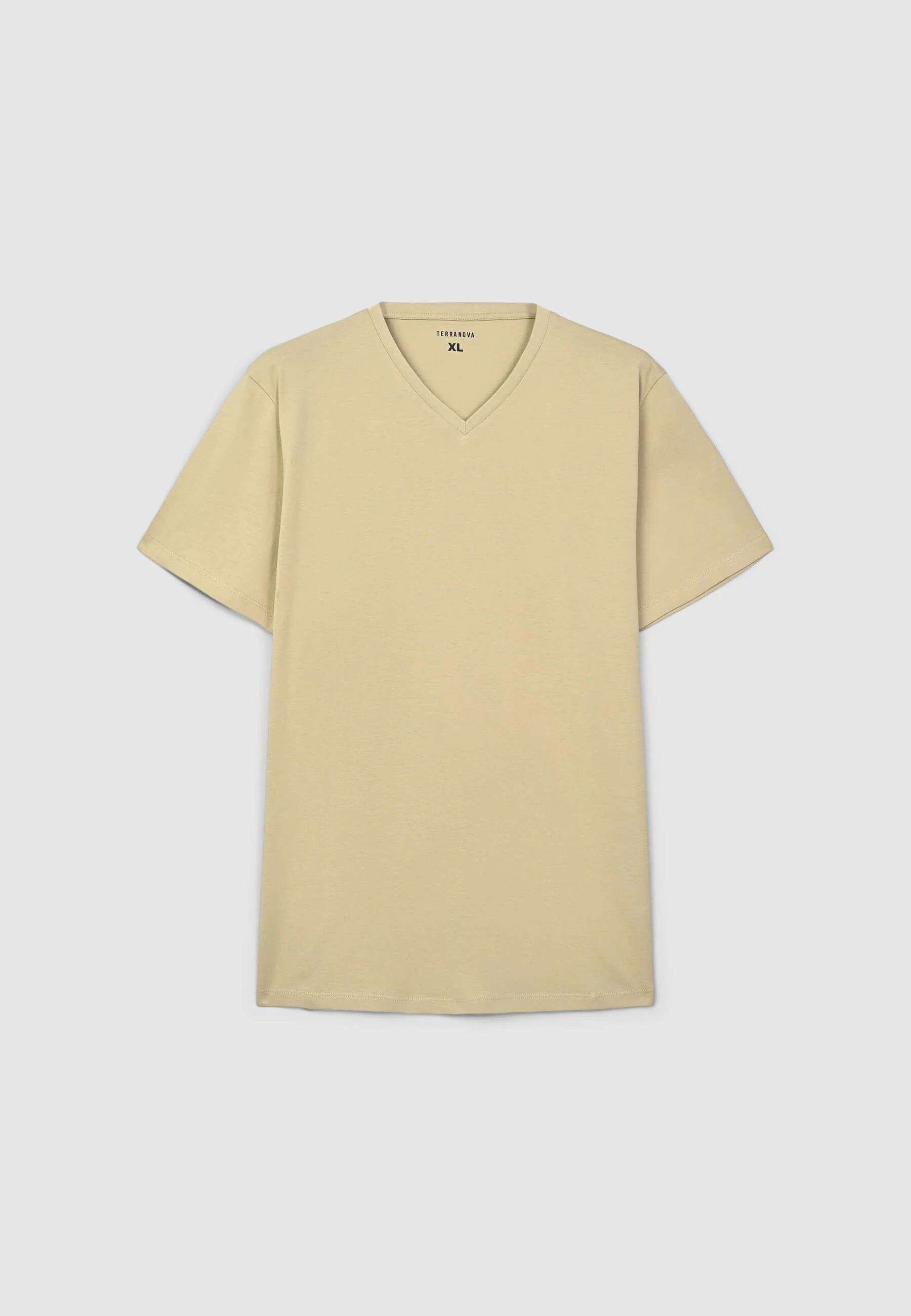 T-shirt basic con scollo a v - Image 5