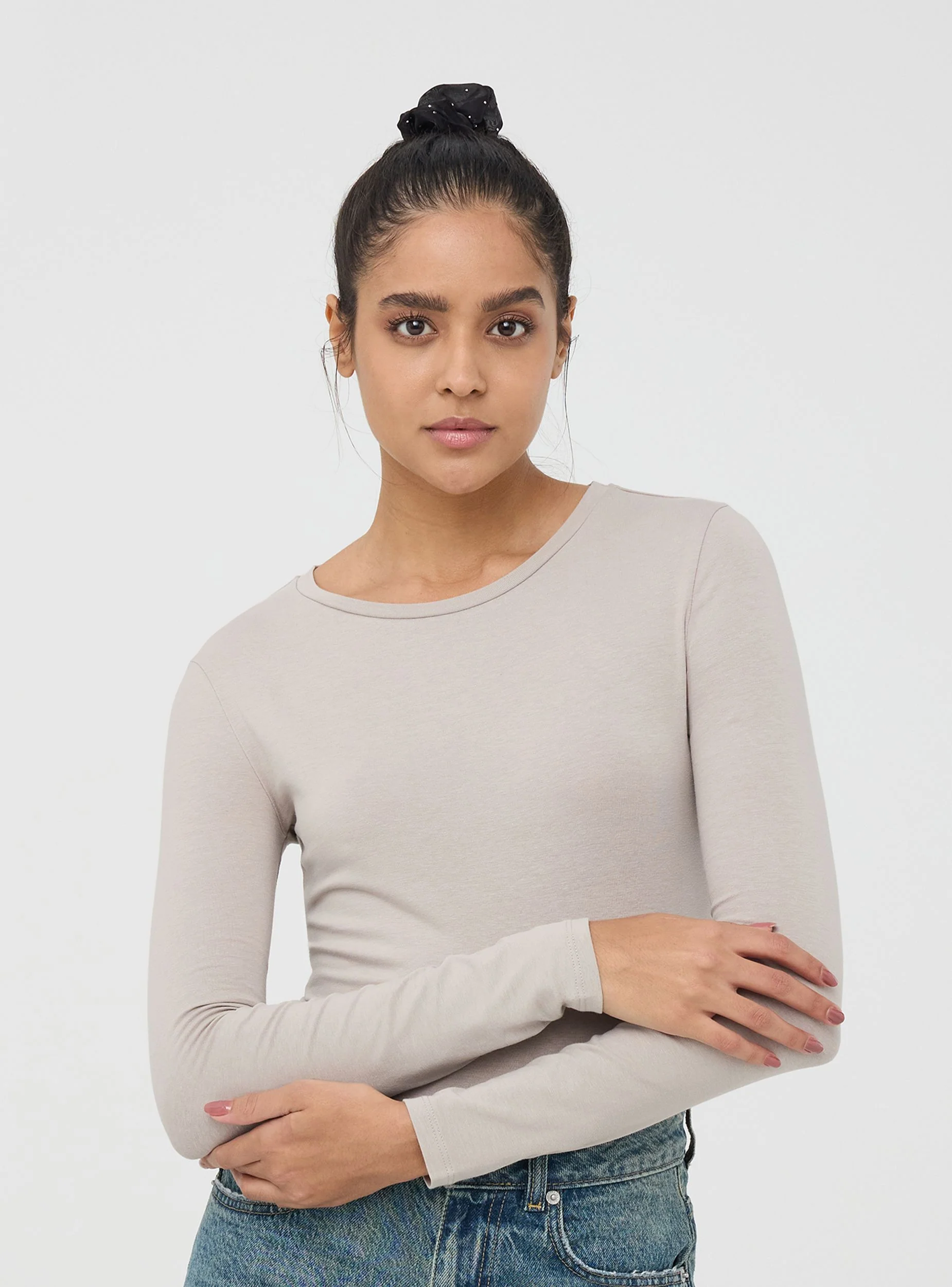 T-shirt basic maniche lunghe