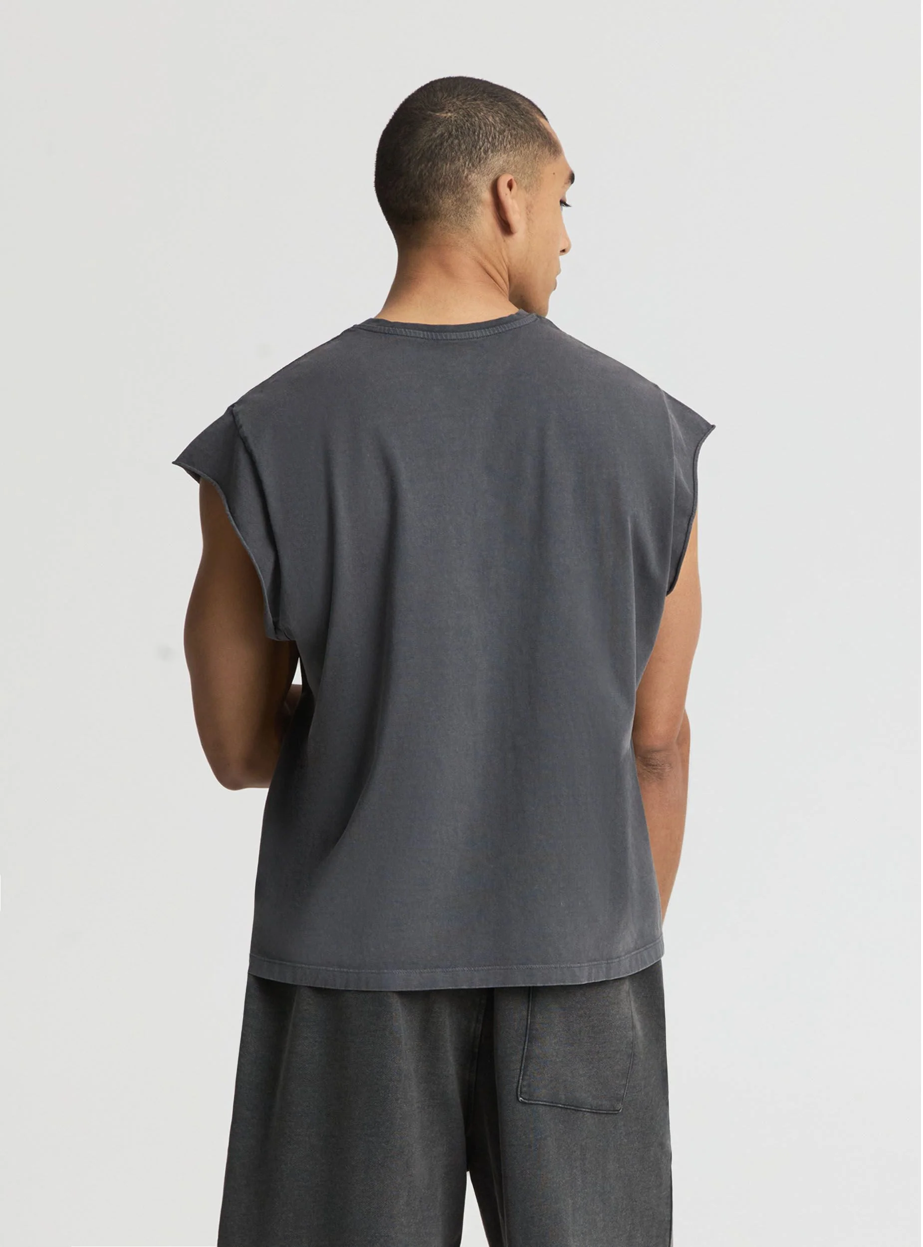 T-shirt boxy a tinta unita con maniche ad aletta - Image 4