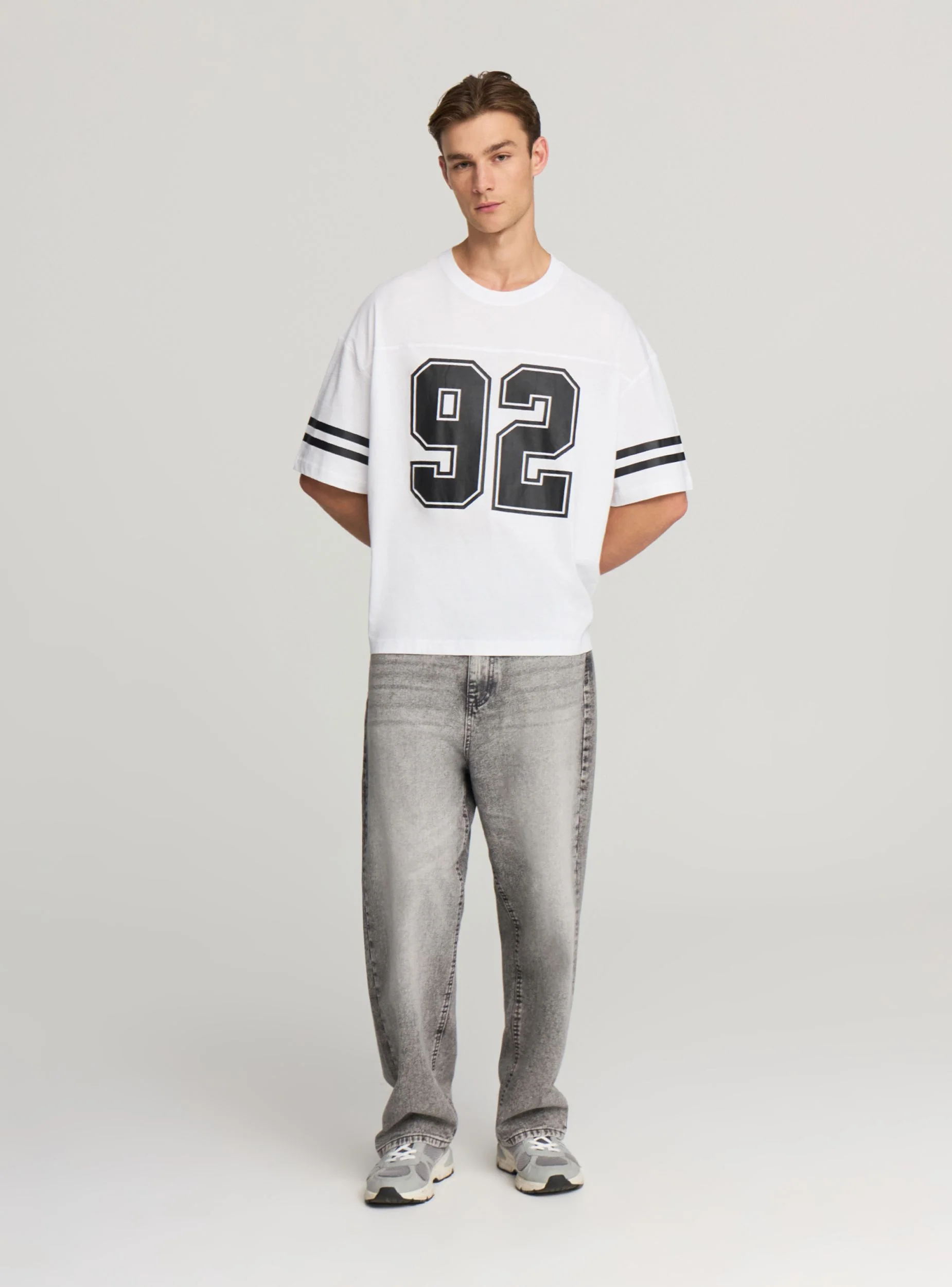 T-shirt boxy fit con numero