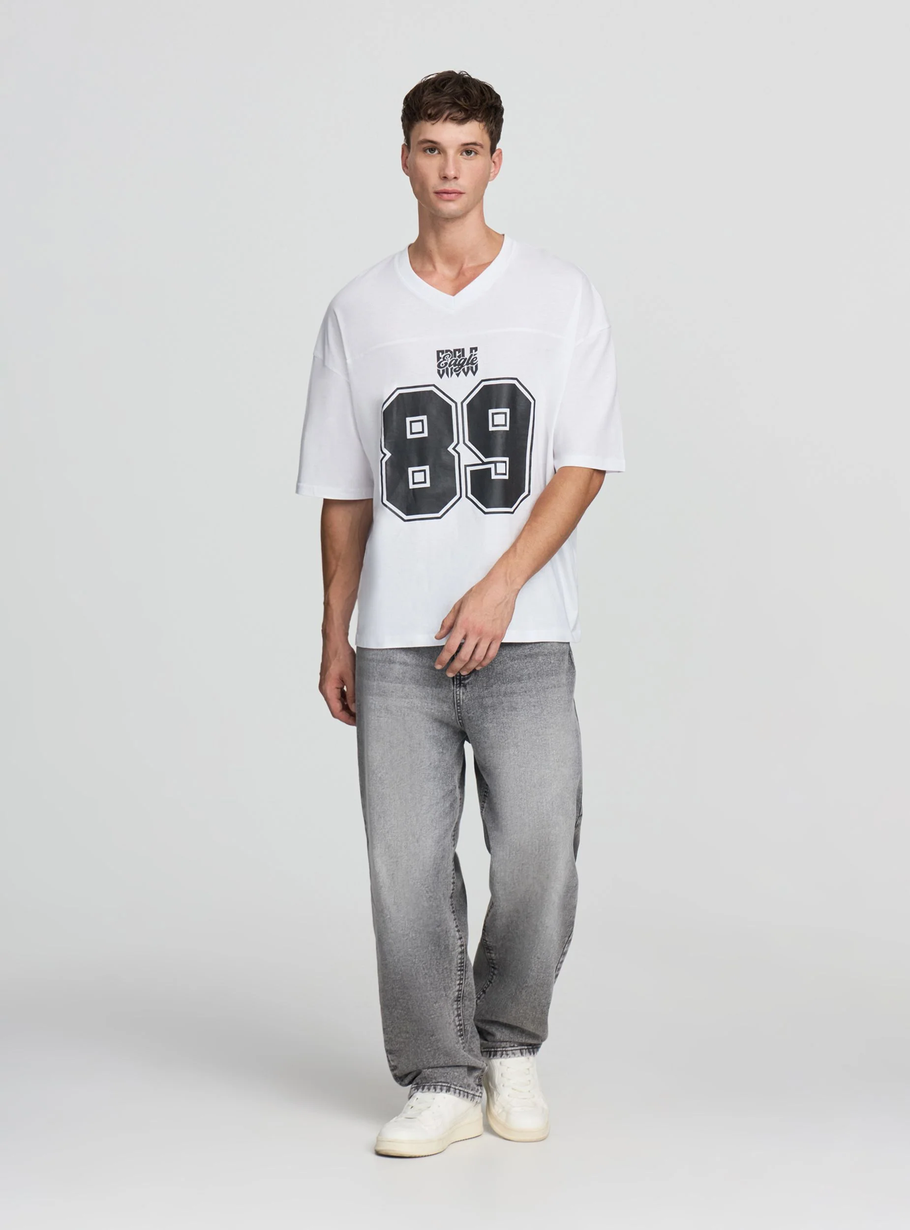 T-shirt boxy fit con numero