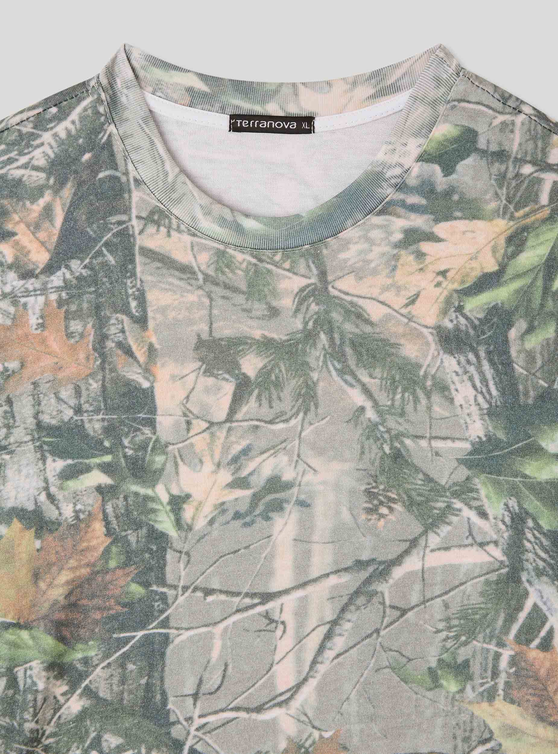 T-shirt boxy fit con stampa foglie - Image 2