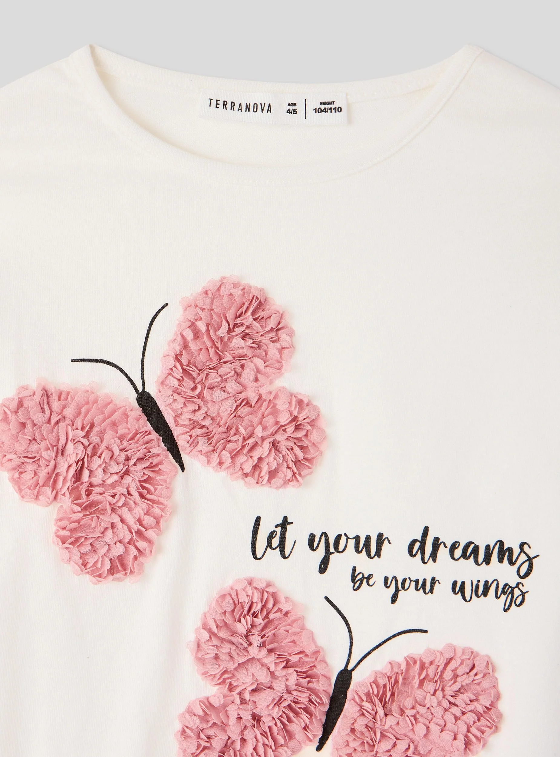 T-shirt con applicazioni a farfalla - Image 2