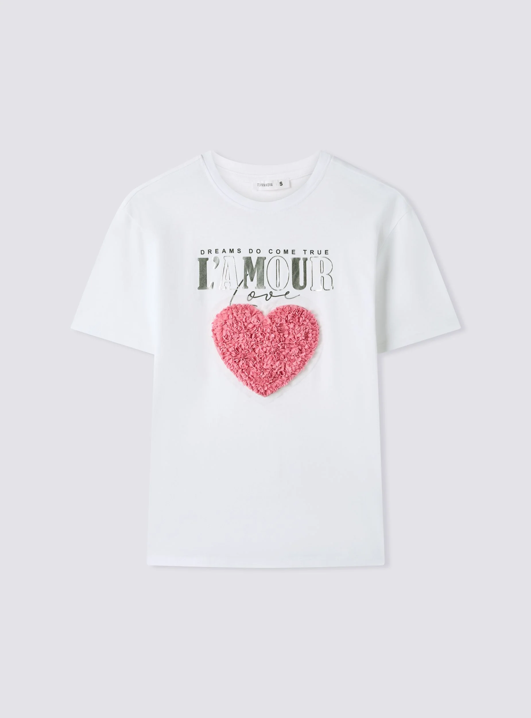 T-shirt con applicazioni e scritta - Image 5