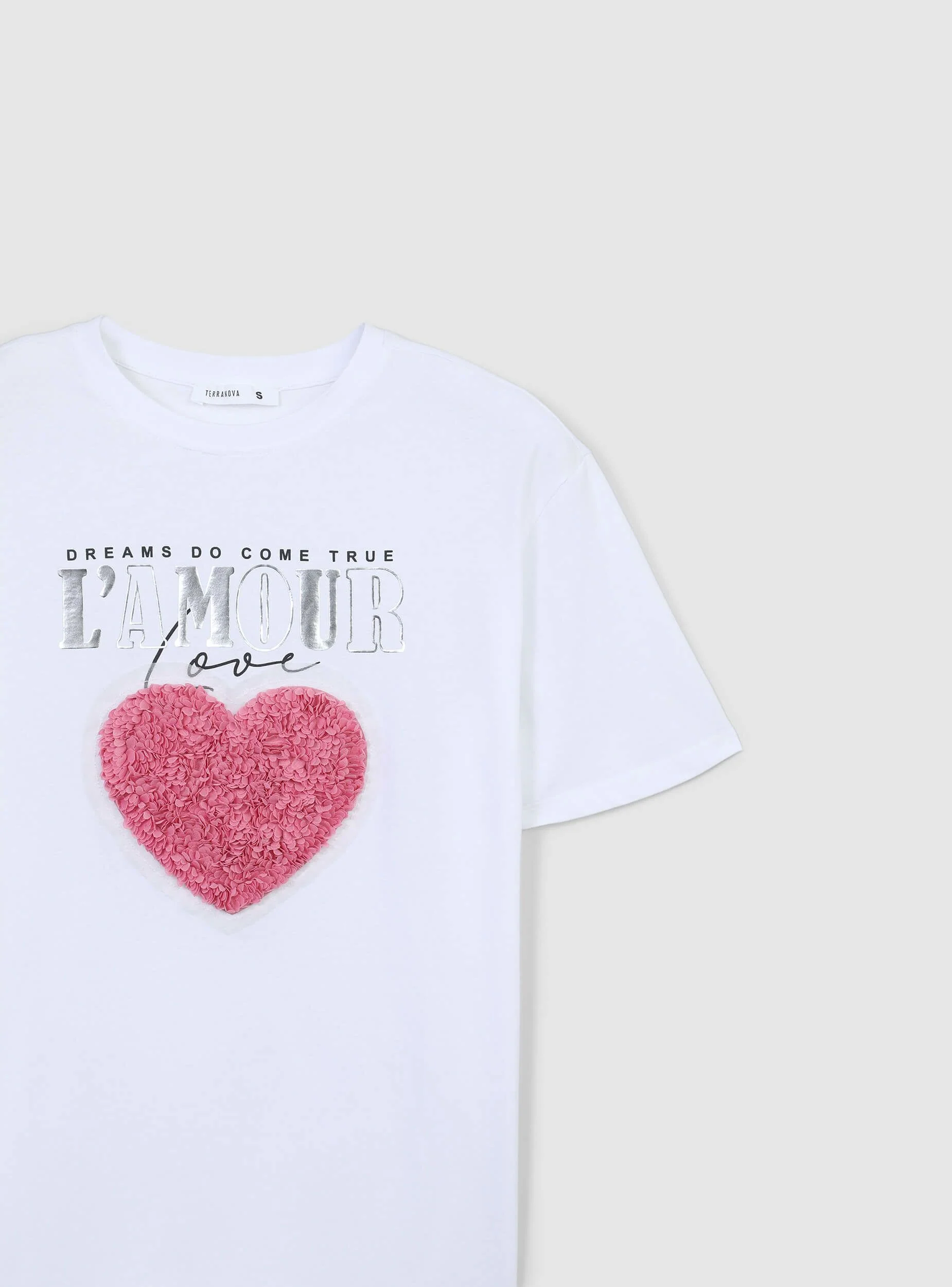 T-shirt con applicazioni e scritta - Image 7