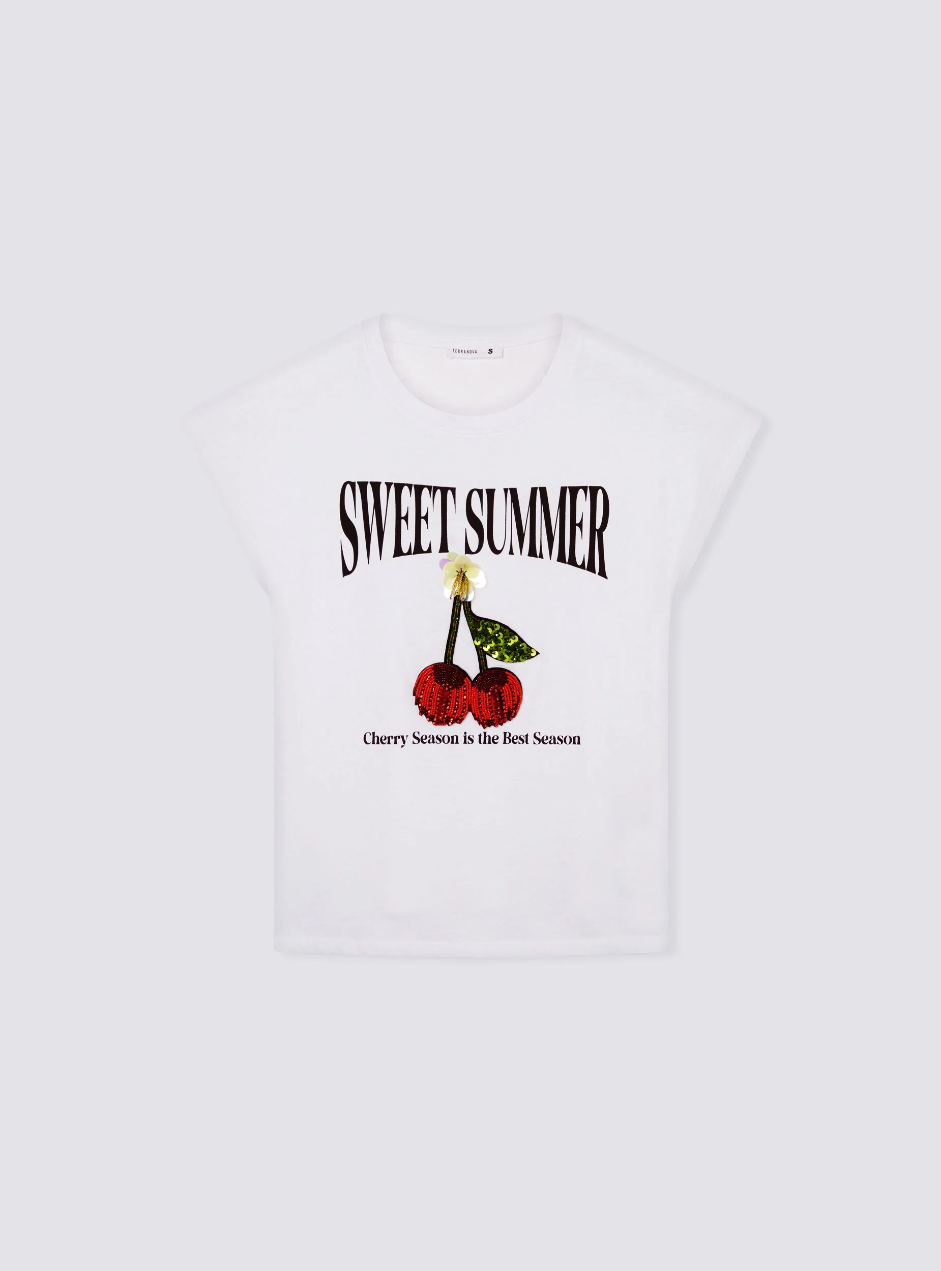 T-shirt con applicazioni e stampa frutta - Image 5
