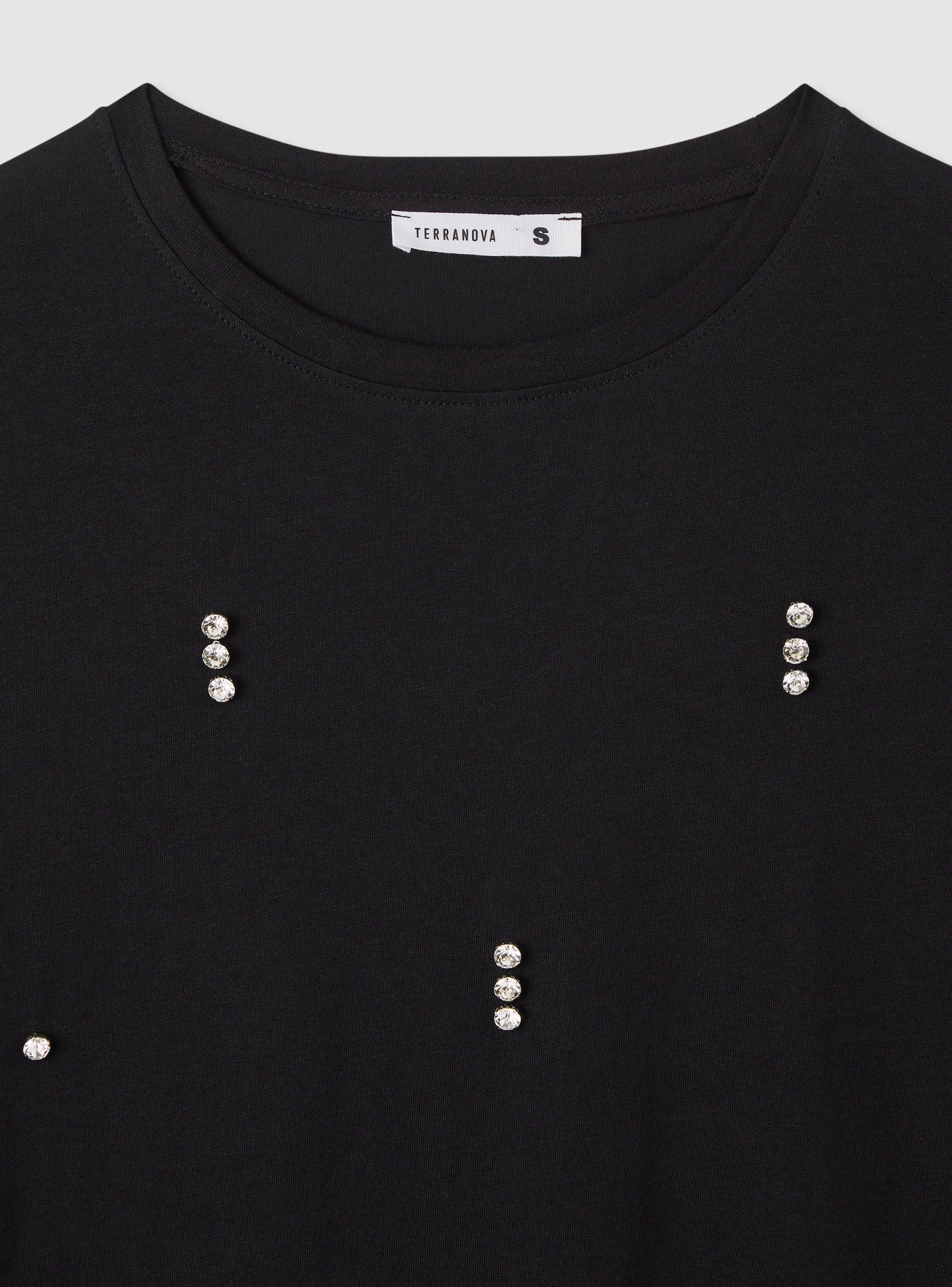 T-shirt con applicazioni strass - Image 5