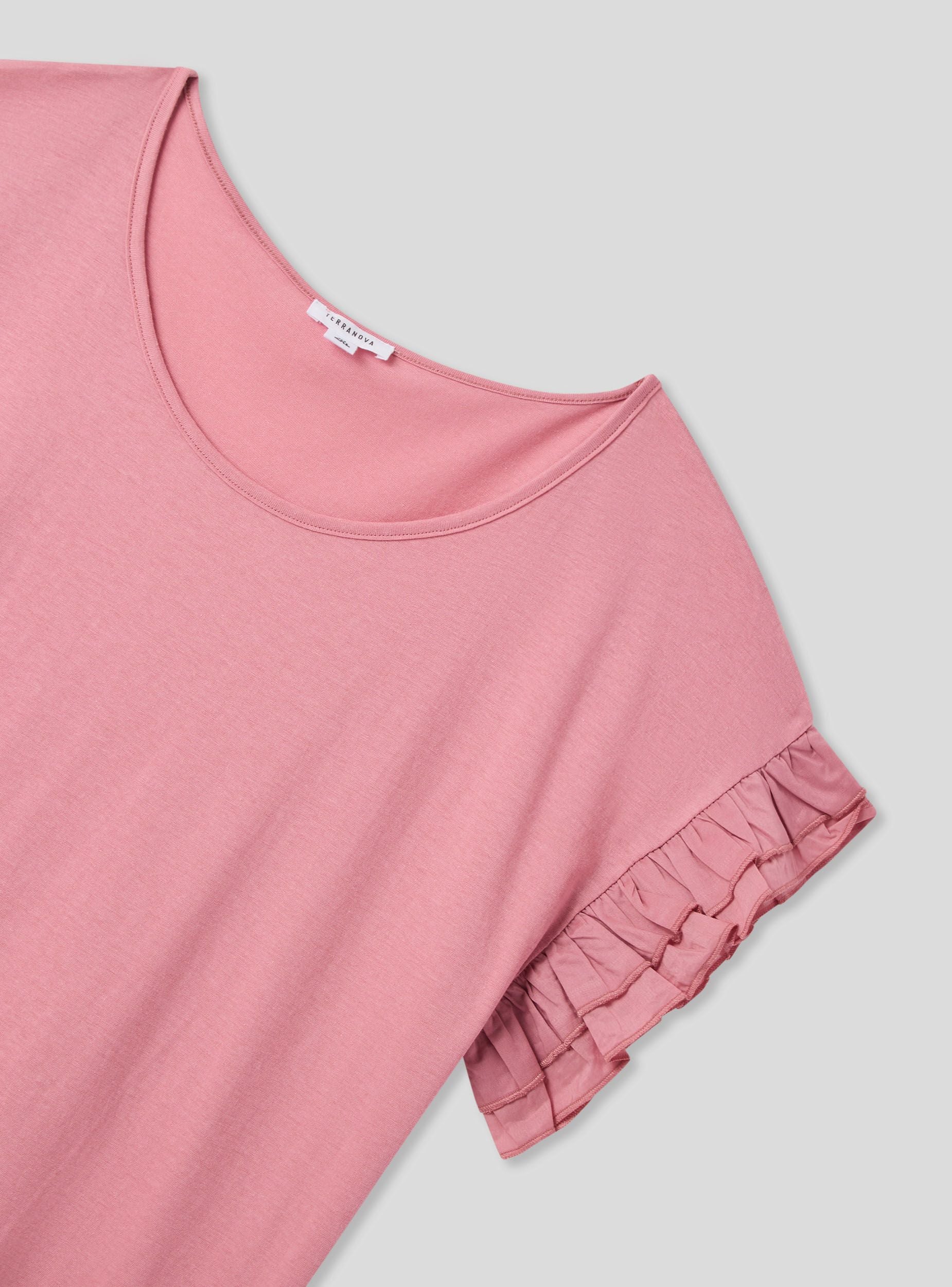 T-shirt con balze e spacchetti - Image 5