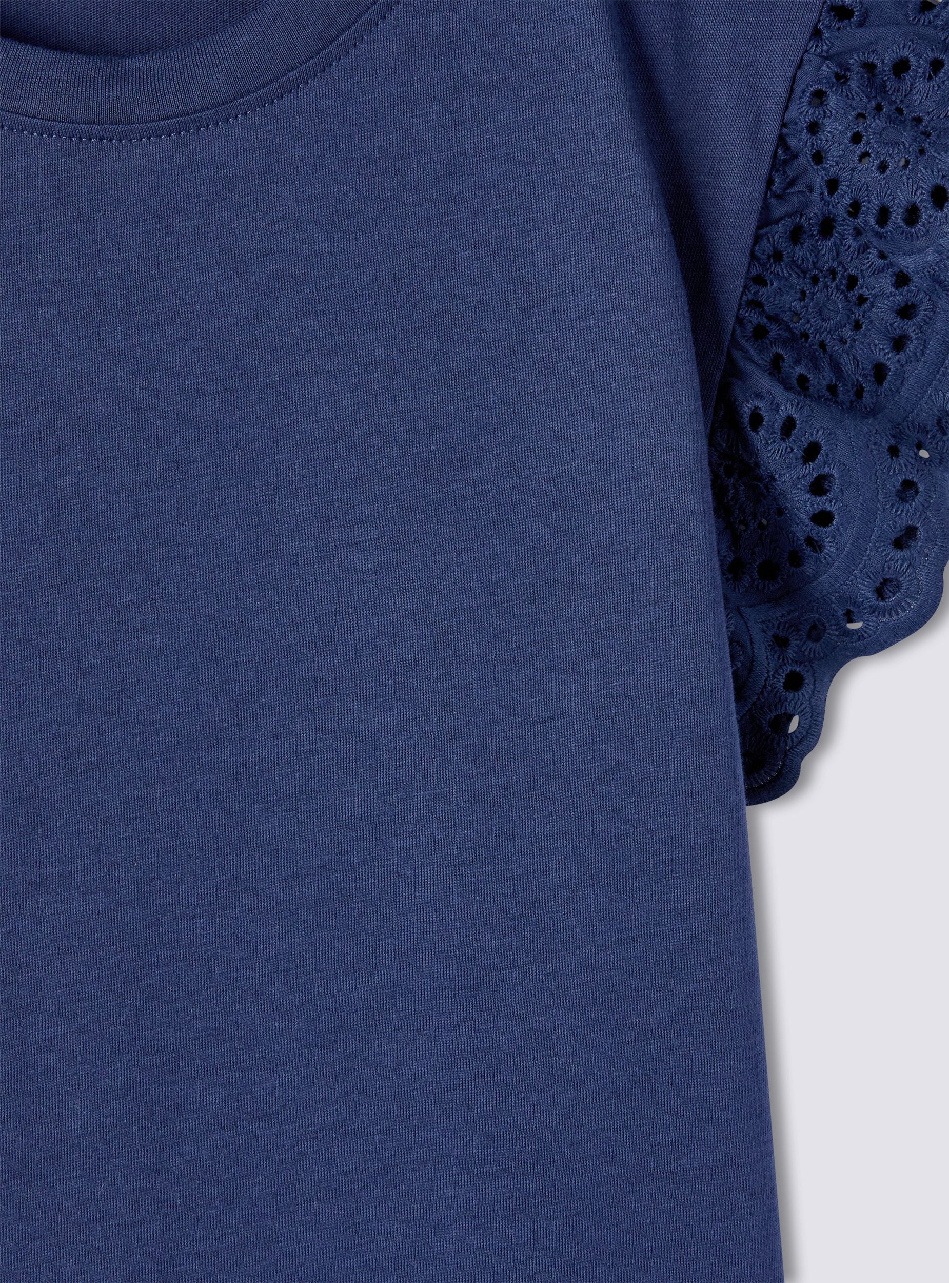 T-shirt con balze in sangallo - Image 6
