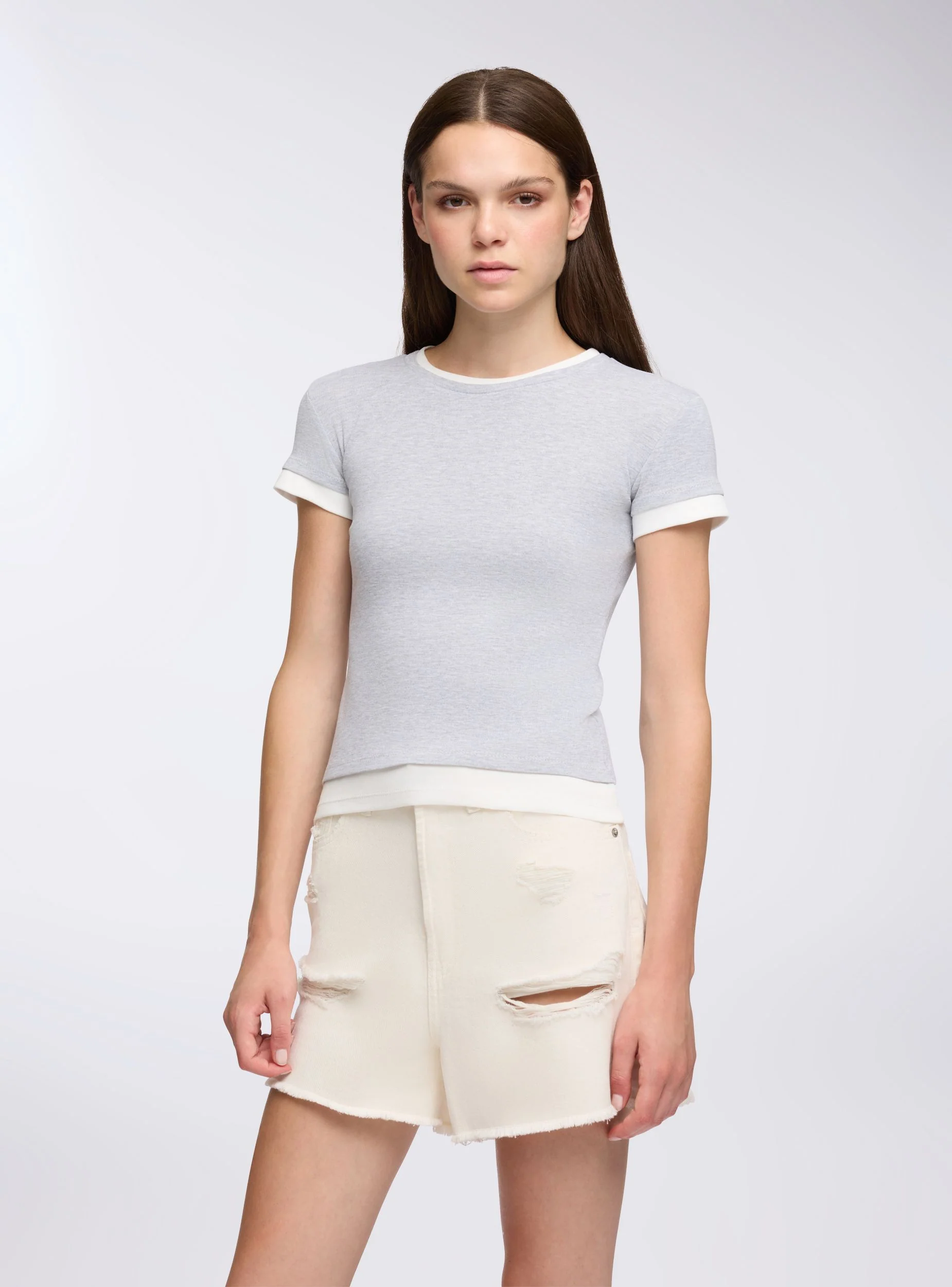 T-shirt con bordi a contrasto - Image 2