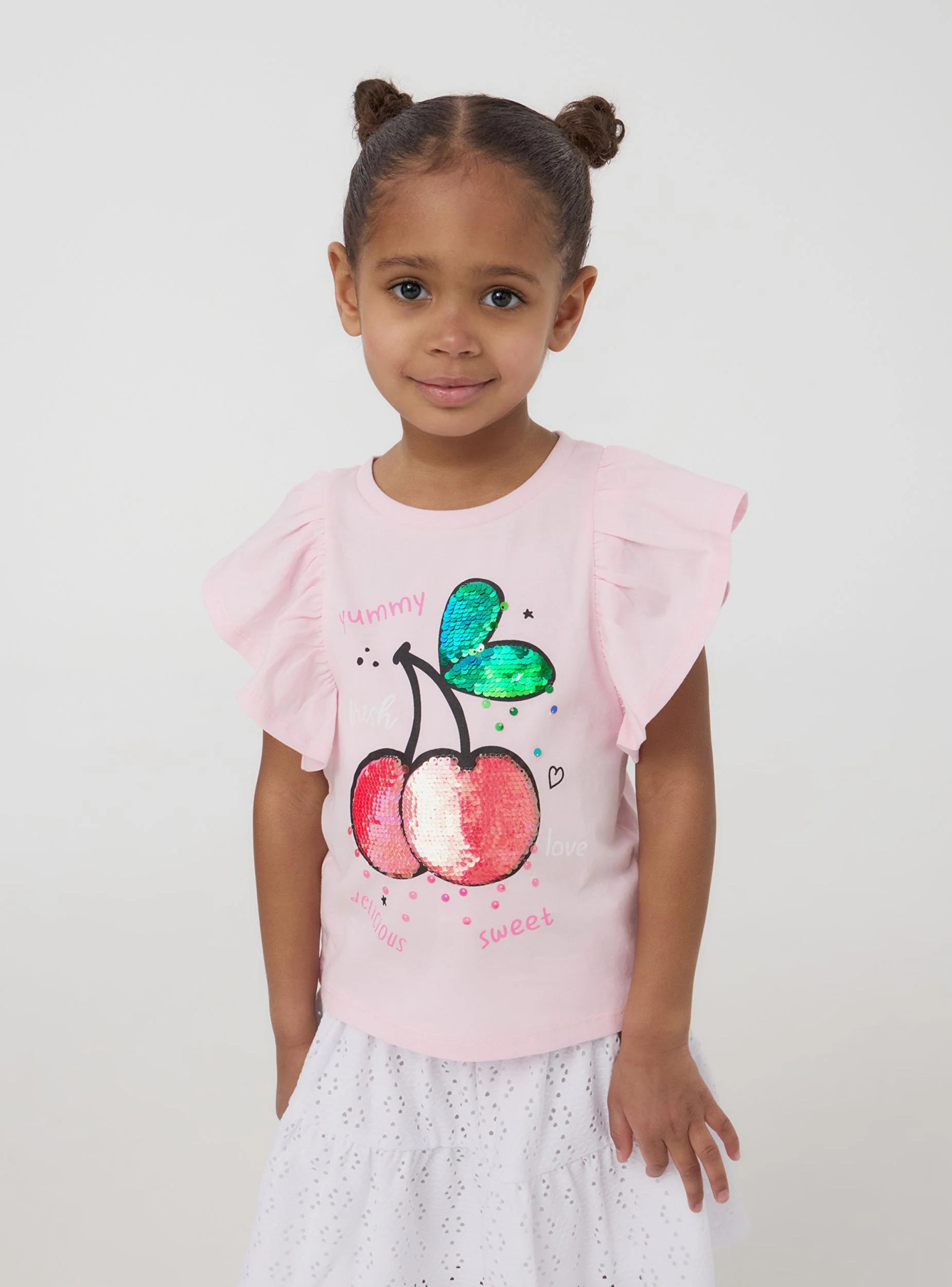 T-shirt con ciliegie e paillettes - Image 7