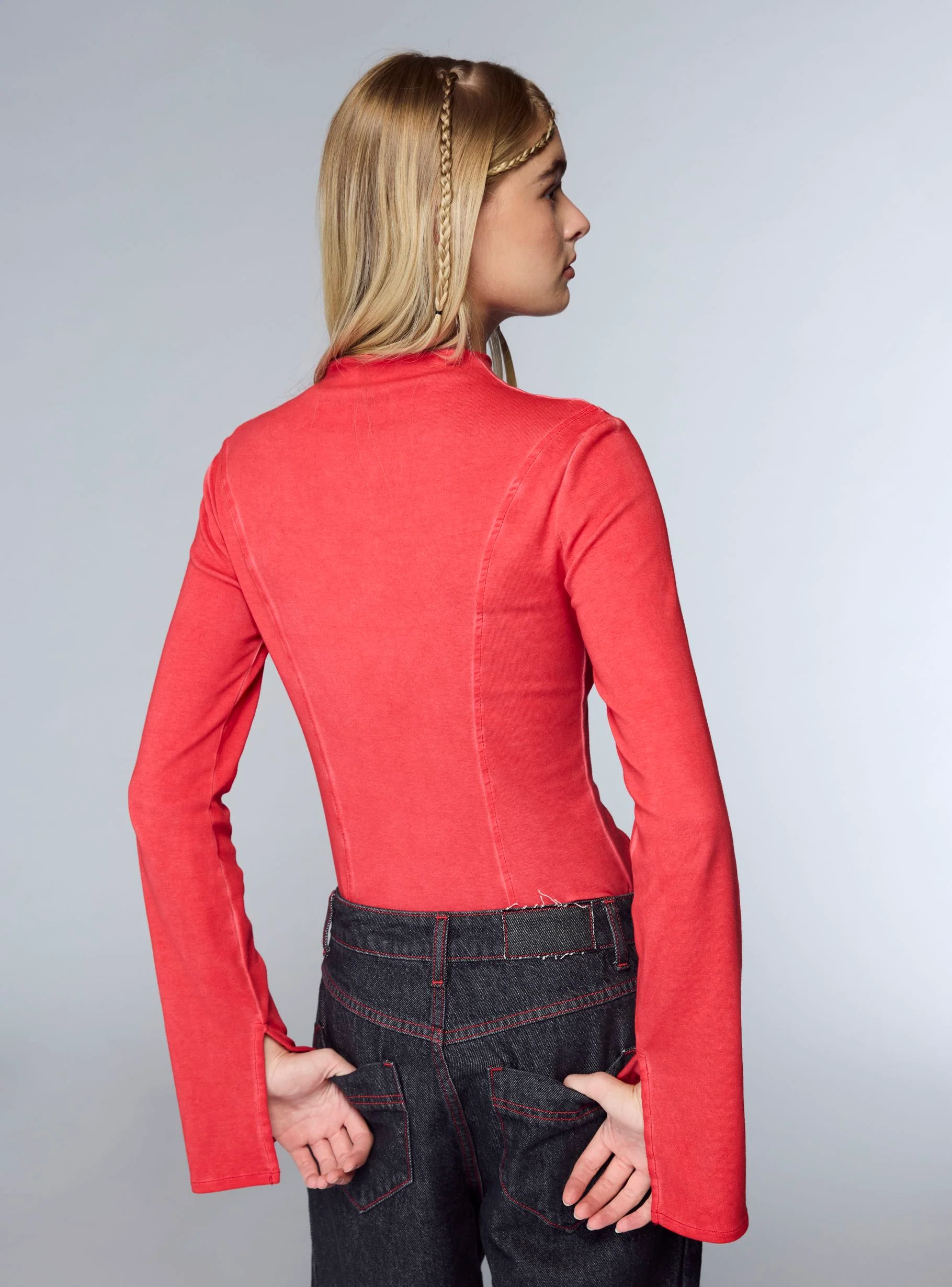 T-shirt con collo a volant TRNPOPLAB